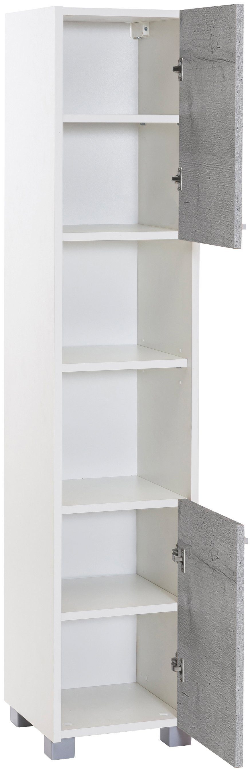 Schildmeyer Hochschrank Wechselbarer Türanschlag, hochwertige Metallbeschläge