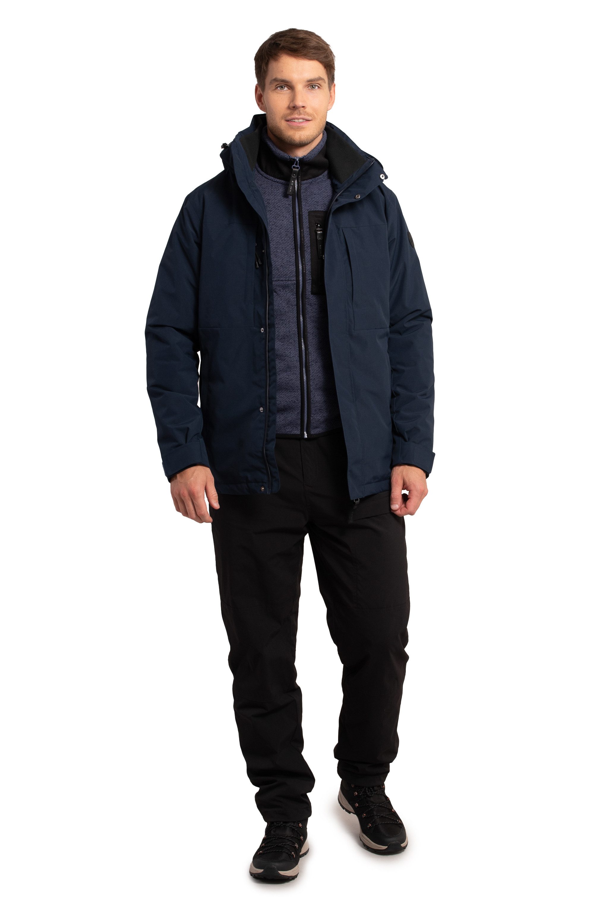 Icepeak Funktionsjacke ICEPEAK ALSTON mit Logoschriftzügen an der Kapuzenkordel