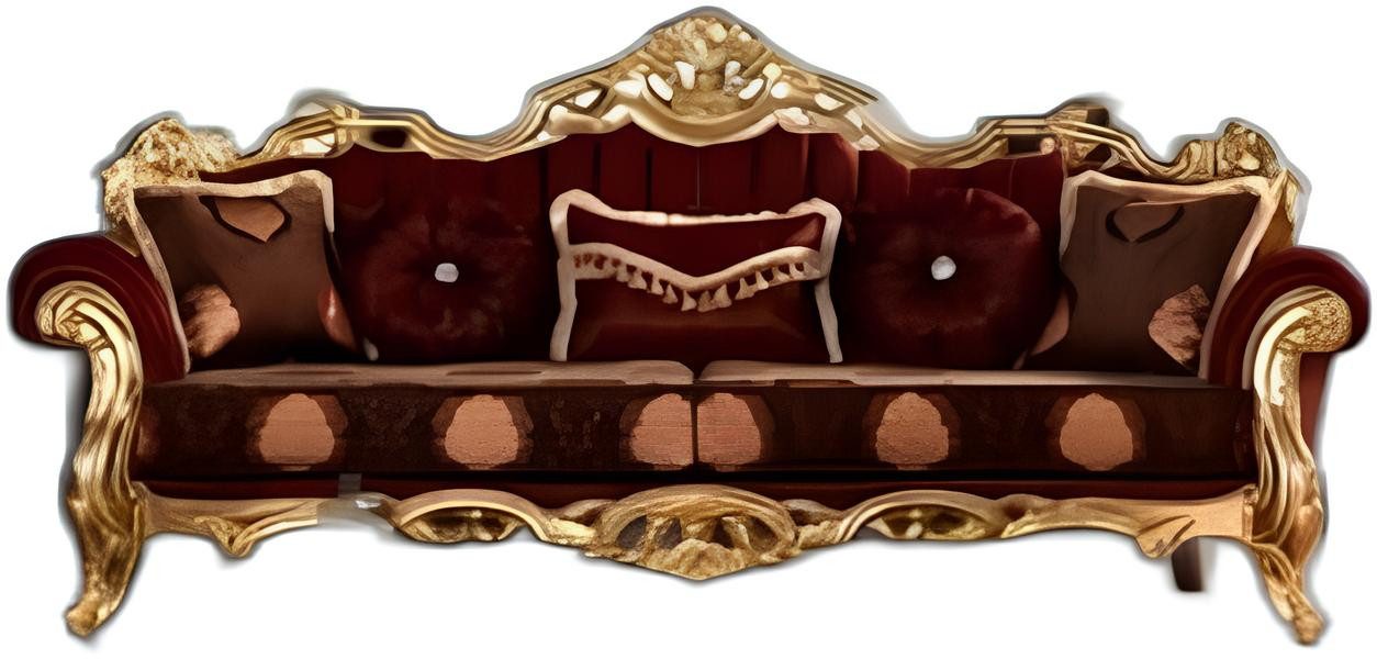 Xlmoebel 3-Sitzer Dreisitzer Sofa 3 Sitzer Sofa Sitz Couch Möbel Barock Rokoko, 1 Teile, Hergestellt in Europa