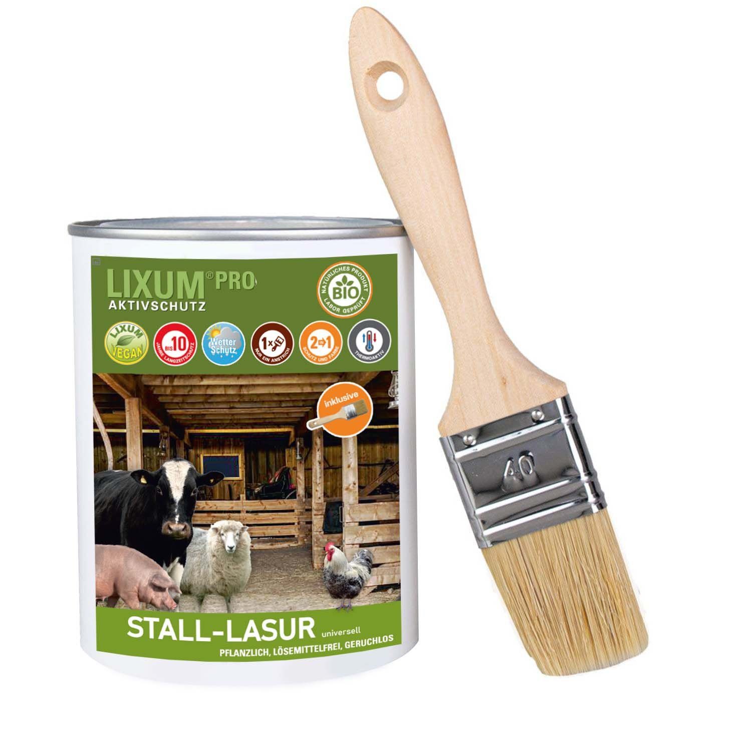 LIXUM Holzschutzlasur LIXUM Pro vollbiologische Tierstall - Stall Lasur universell