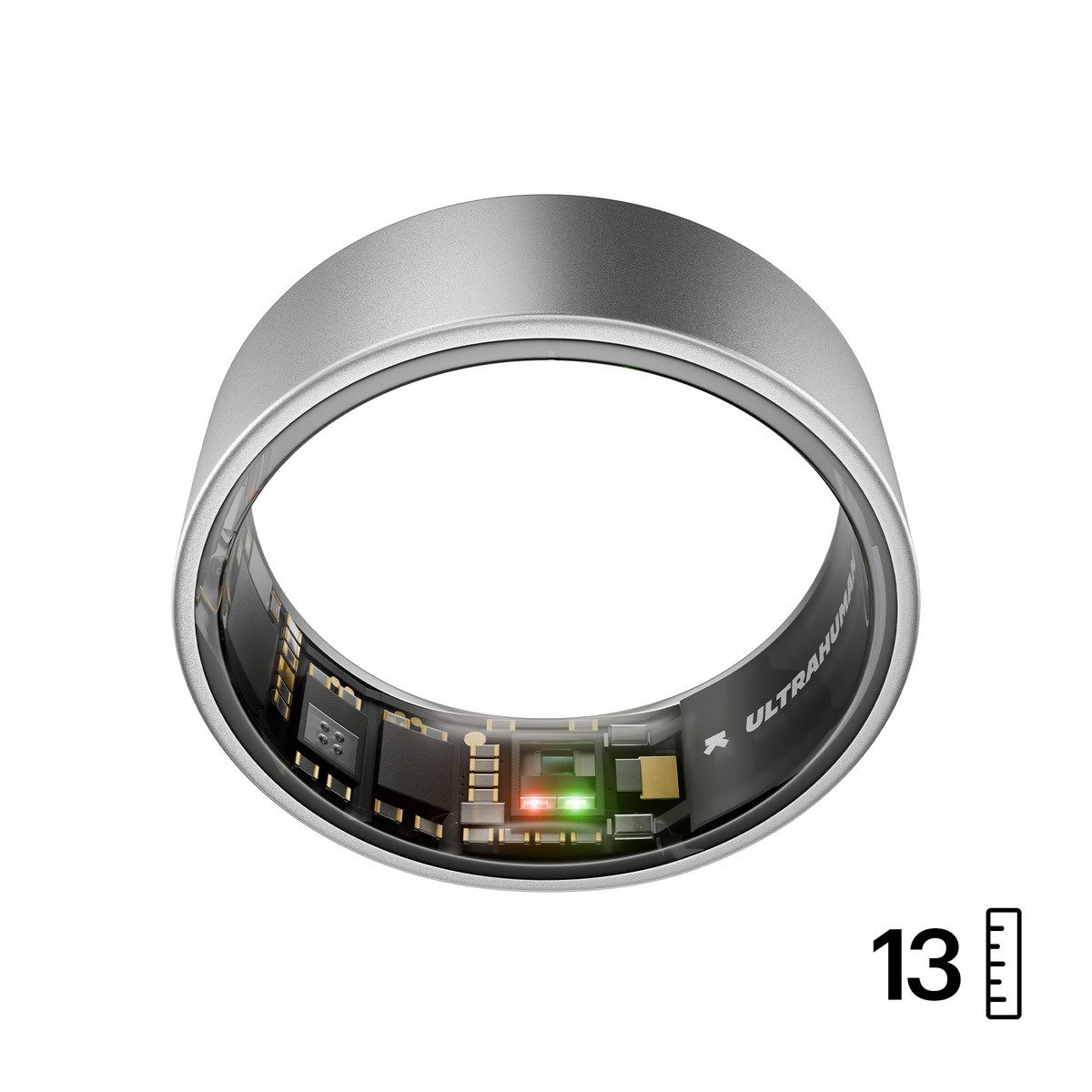 AIR Smart Ring, Raw Titanium - Größe 8