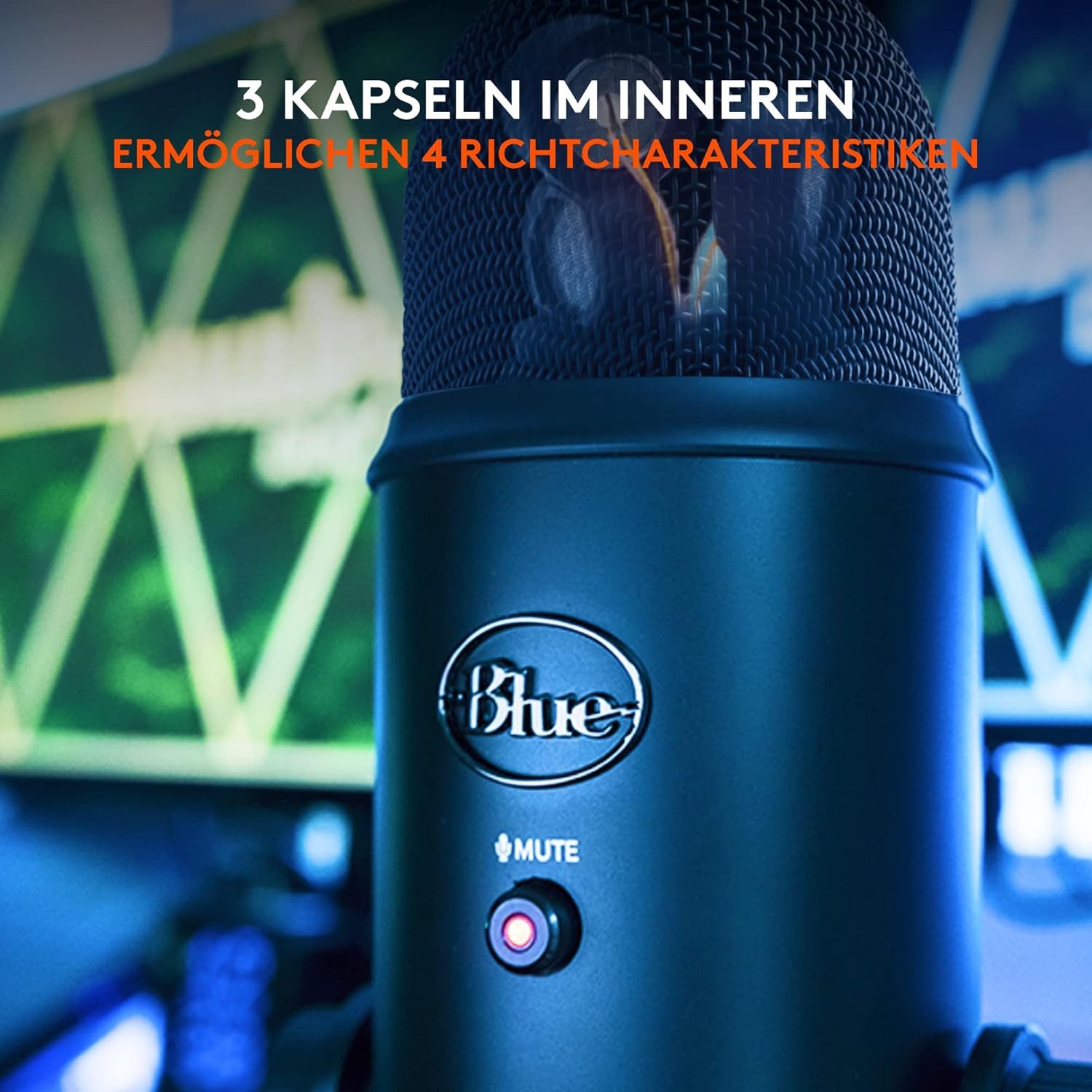 Blue Mikrofon Mi­cro­pho­nes Yeti X PC-Mi­kro­fon Schwarz