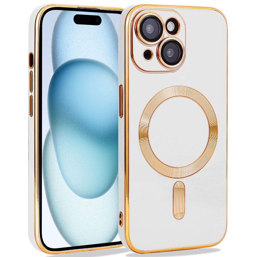 FITSU Handyhülle Hülle für iPhone 15 Handyhülle MagSafe kompatibel mit Kameraschutz 6,1 Zoll, MagSafe kompatible Schutzhülle für iPhone 15 Hülle Case Handyschale