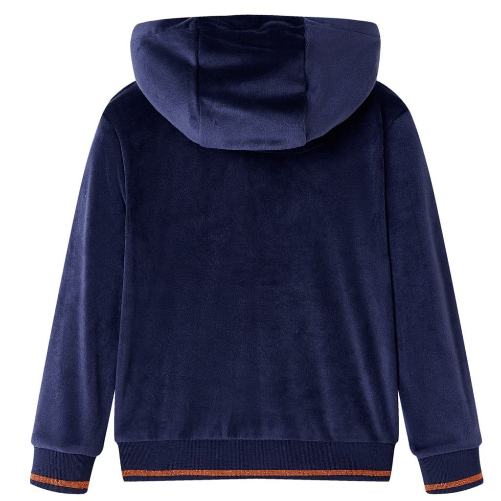 vidaXL Kapuzentop Kinder-Kapuzenjacke Marineblau 92