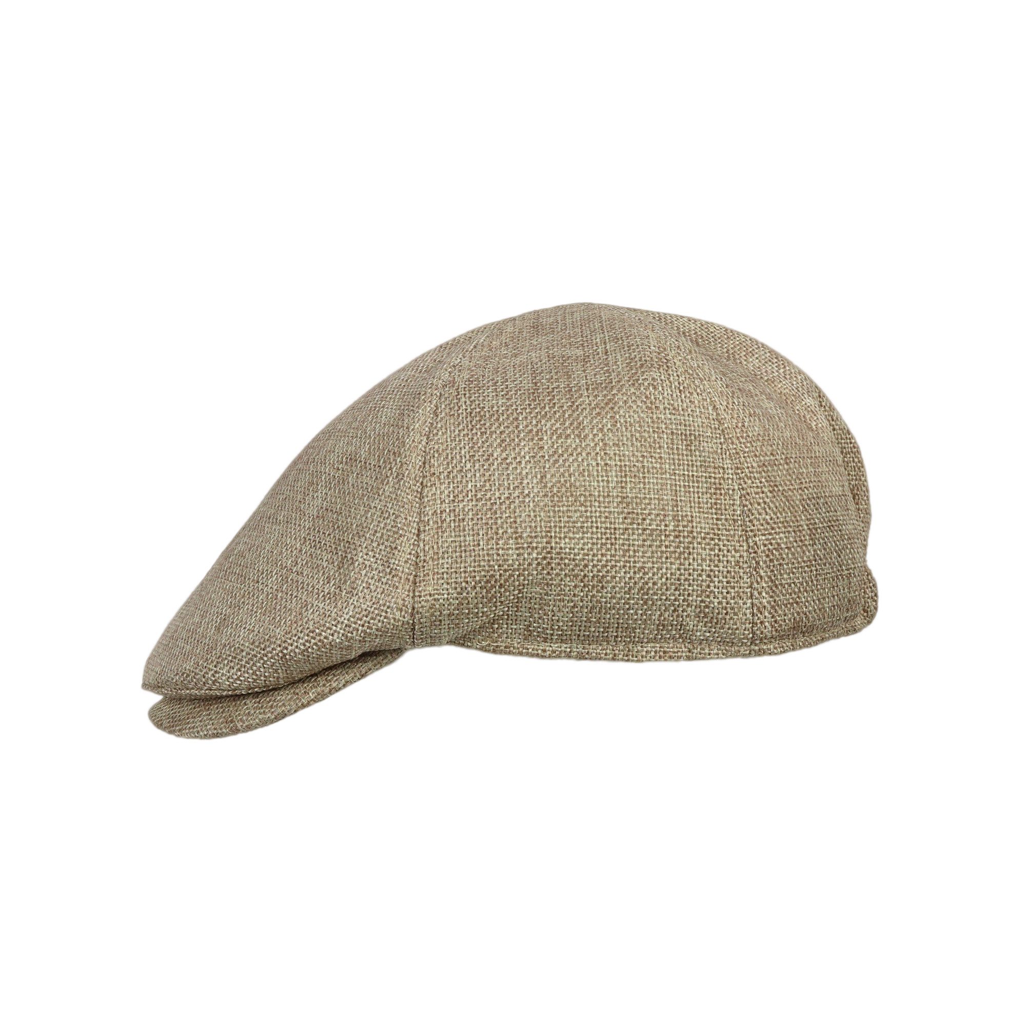 ZEBRO Schiebermütze Schiebermütze Flat Cap grobe Baumwoll-Optik