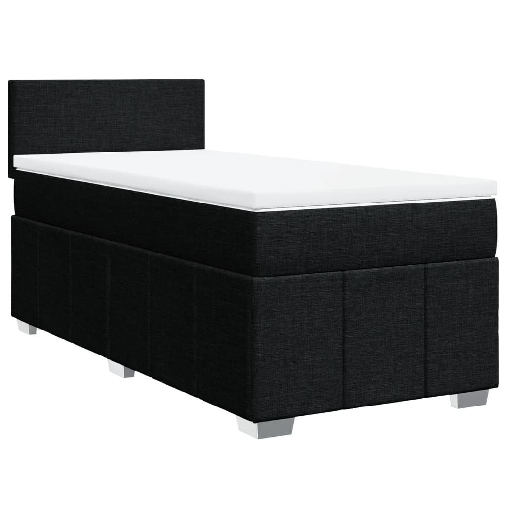 vidaXL Bett Boxspringbett mit Matratze Schwarz günstig online kaufen