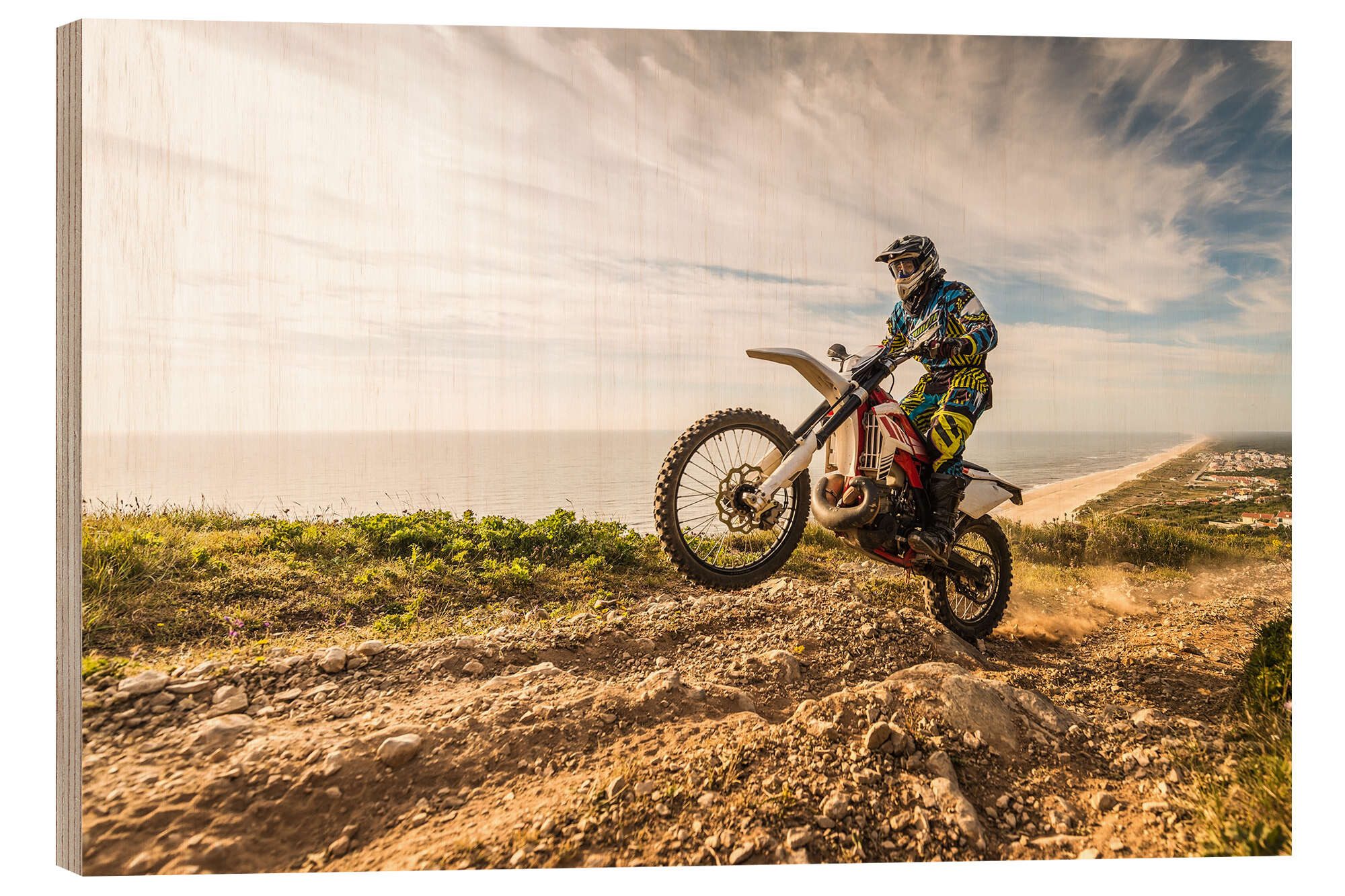 Posterlounge Wandbild Küstentrip mit der Enduro, Editors Choice, erhältlich als Poster, Leinwandbild, Wandsticker oder Acrylglasbild