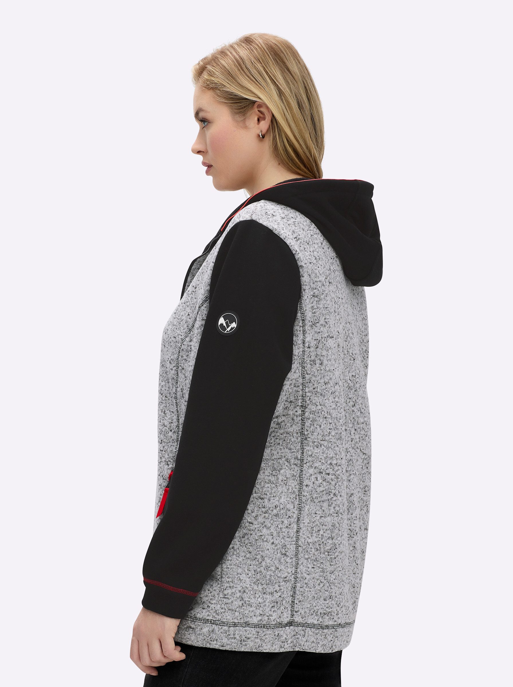 Sheego Fleecejacke Sweatjacke Langarm