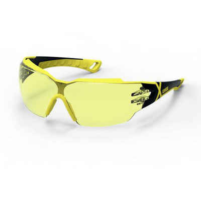Uvex Arbeitsschutzbrille uvex pheos cx2 9198 9198285 Schutzbrille inkl. UV-Schutz Schwarz, Gelb