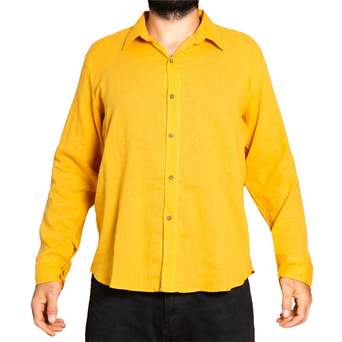 PANASIAM Langarmhemd Unisex Sommerhemd mit Kragen günstig online kaufen