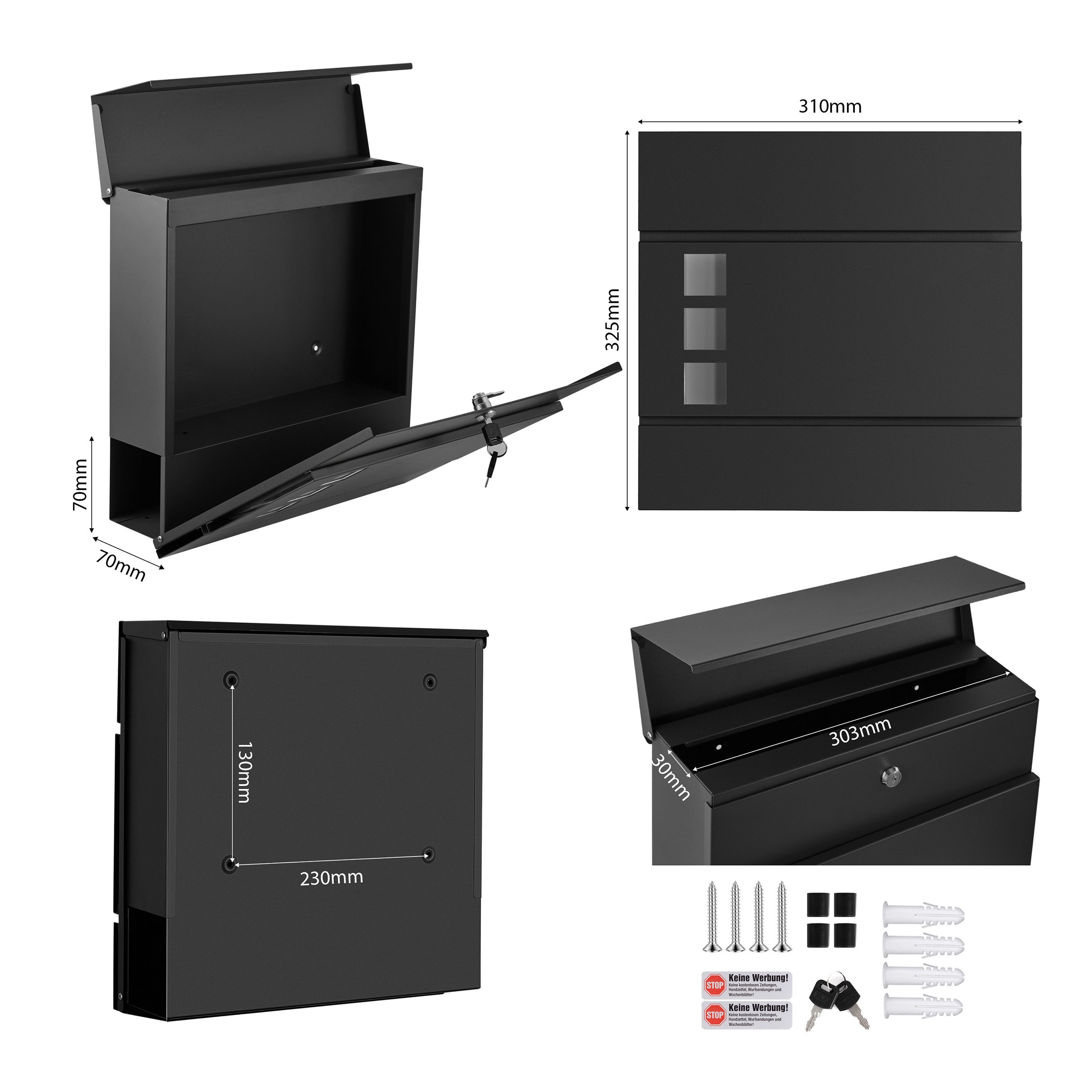 Zedelmaier Wandbriefkasten Briefkasten XXL Wandbriefkasten groß Briefkasten günstig online kaufen