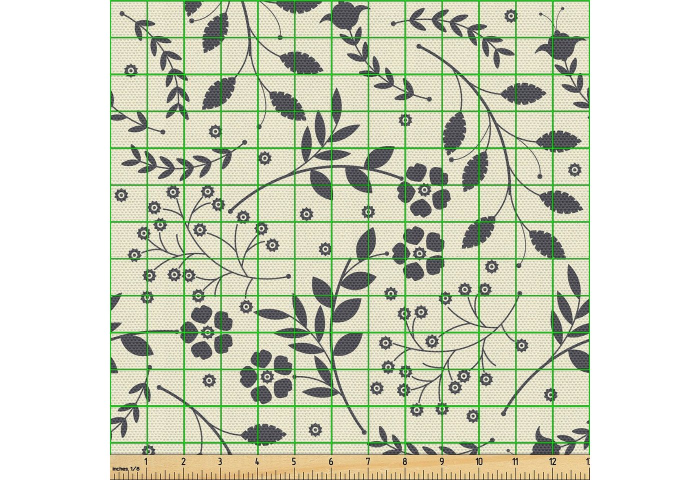 Thumbnail - Abakuhaus Stoff Schön Gewebten Stoff für Polster und Wohnaccessoires, Blumen Blooming Frühling Natur Theme