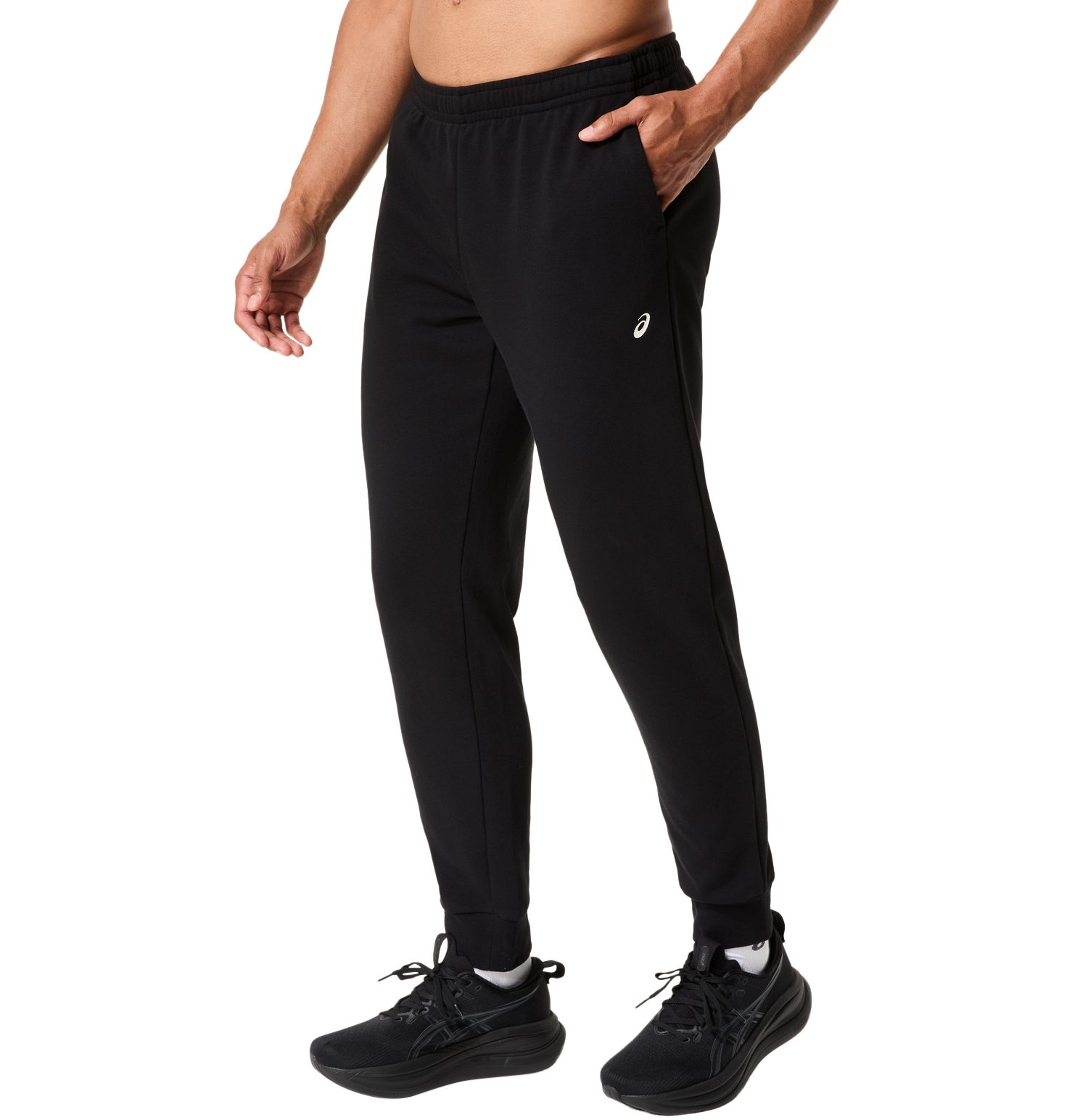 Asics Laufhose FRENCH TERRY PANT sportlicher Stil, für Laufaktivitäten, aus Baumwolle und Polyester