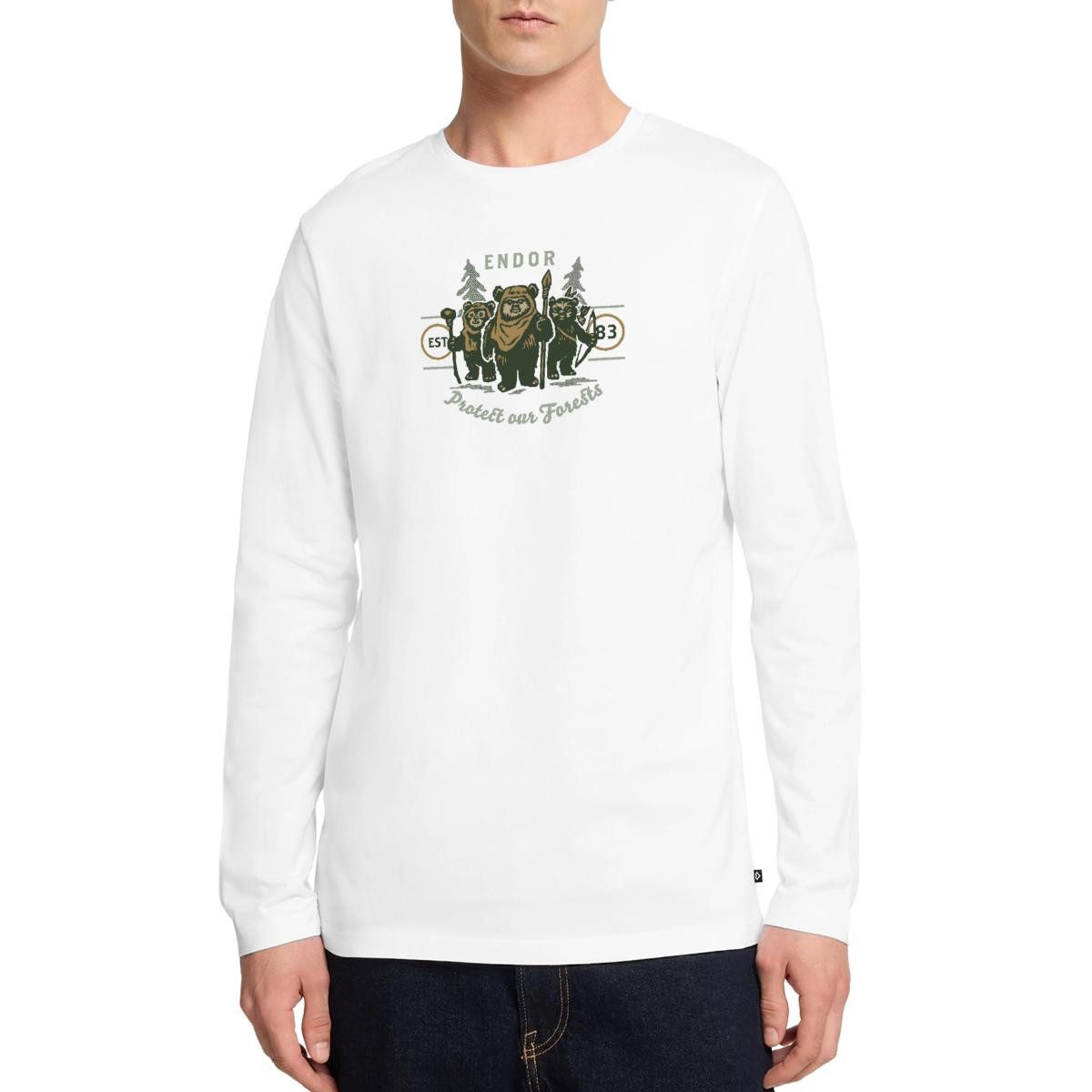T-Shirt Star Wars Endor Protect Our Forests Premium Langarmshirt Herren