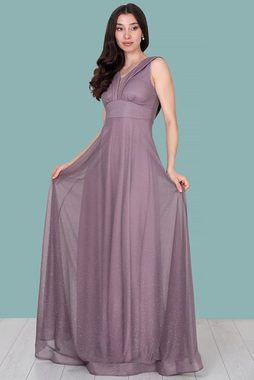 Modabout Abendkleid Langes Maxikleid Sommerkleid für Damen - NELB0063Z3280GÜL (1-tlg)