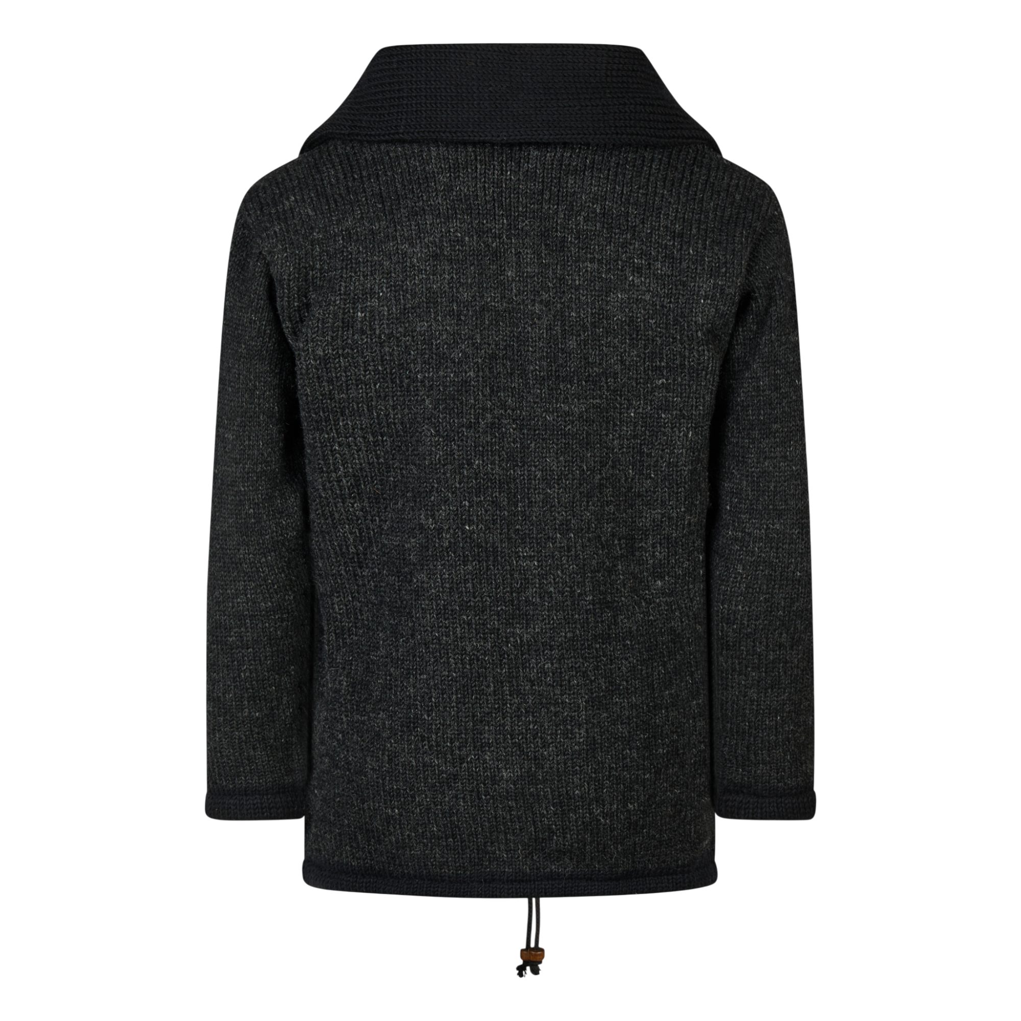THC Natural Line Strickmantel THC Strickmantel 901 anthrazit (1 Stück, 1-tlg., 1 Stück) Strickjacke mit zur Kapuze umwandelbaren Kragen
