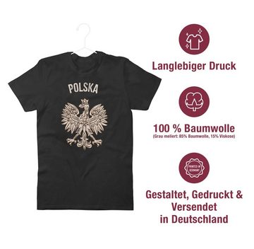 Shirtracer T-Shirt Polska Polnisches Adlerwappen Polen 2024 Fussball EM Fanartikel