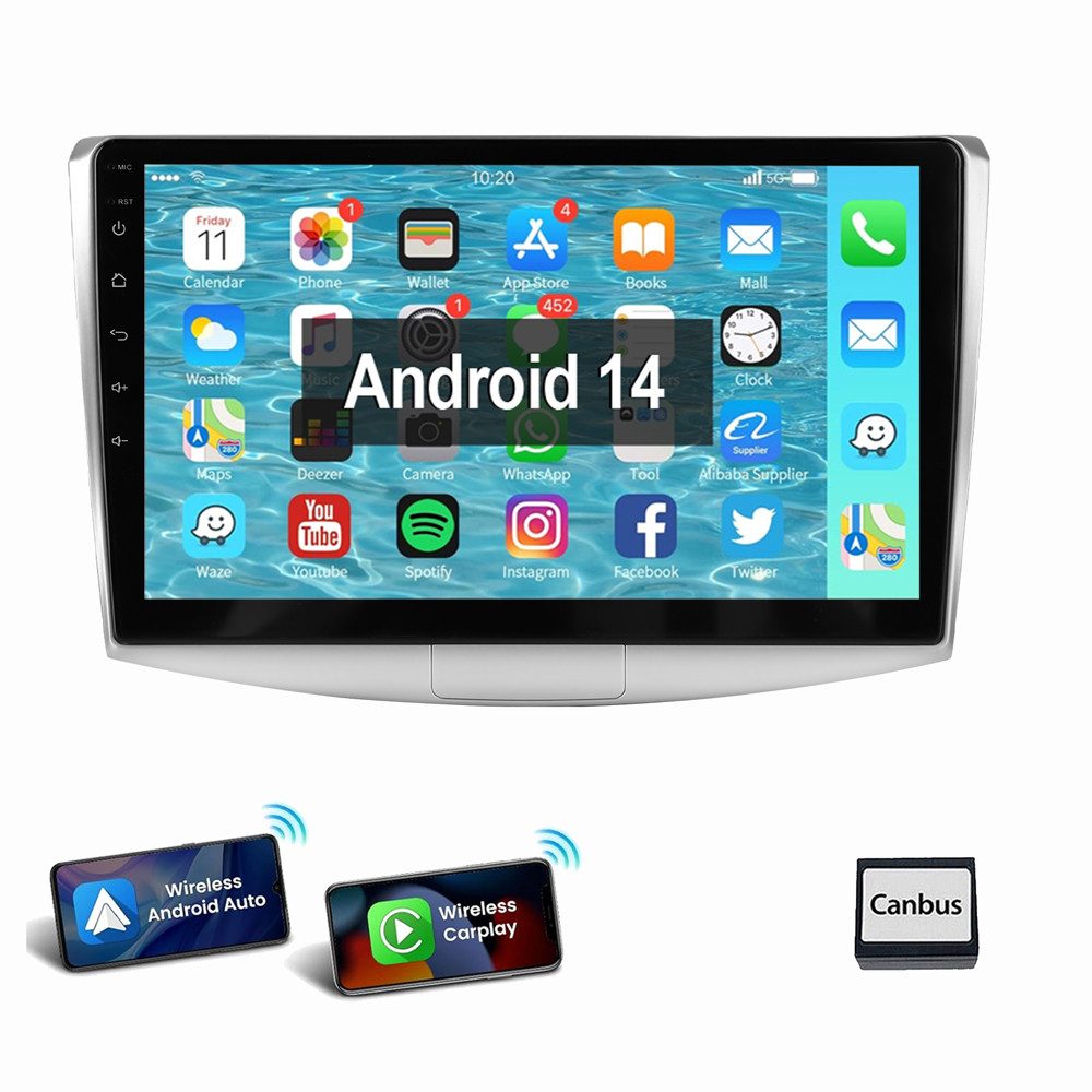 Für VW Passat B6 B7 CC 2010-2015 Carplay Autoradio Android 14 Autoradio