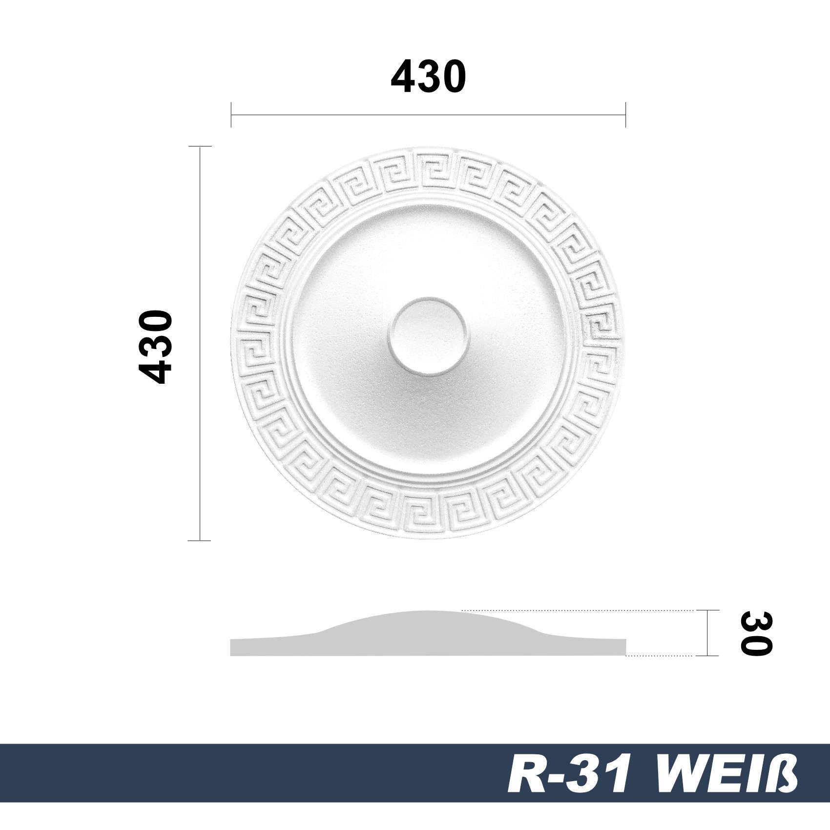 marbet design Wanddekoobjekt R-31 (Stuckrosette aus günstig online kaufen