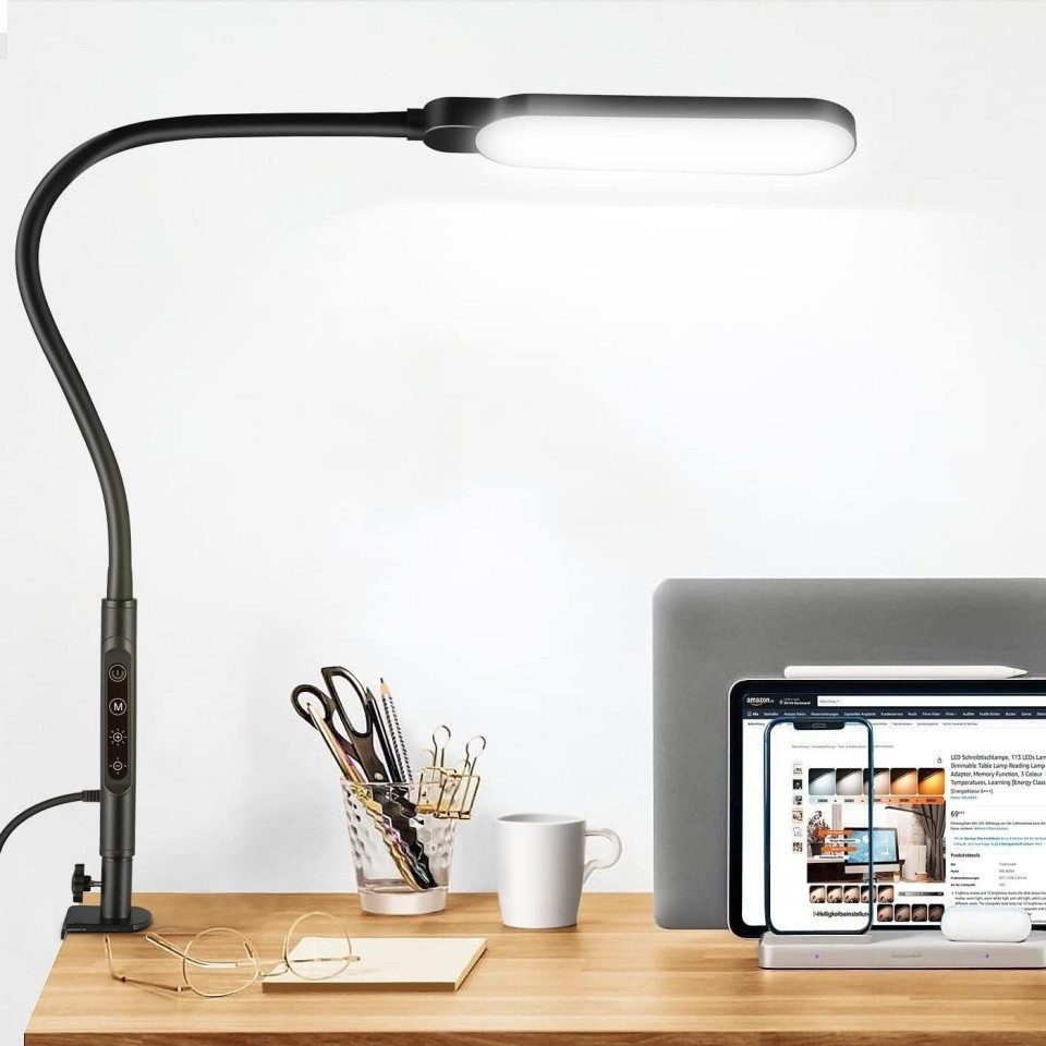 Welikera LED Schreibtischlampe 116 LEDs Klemmlampe,5 günstig online kaufen