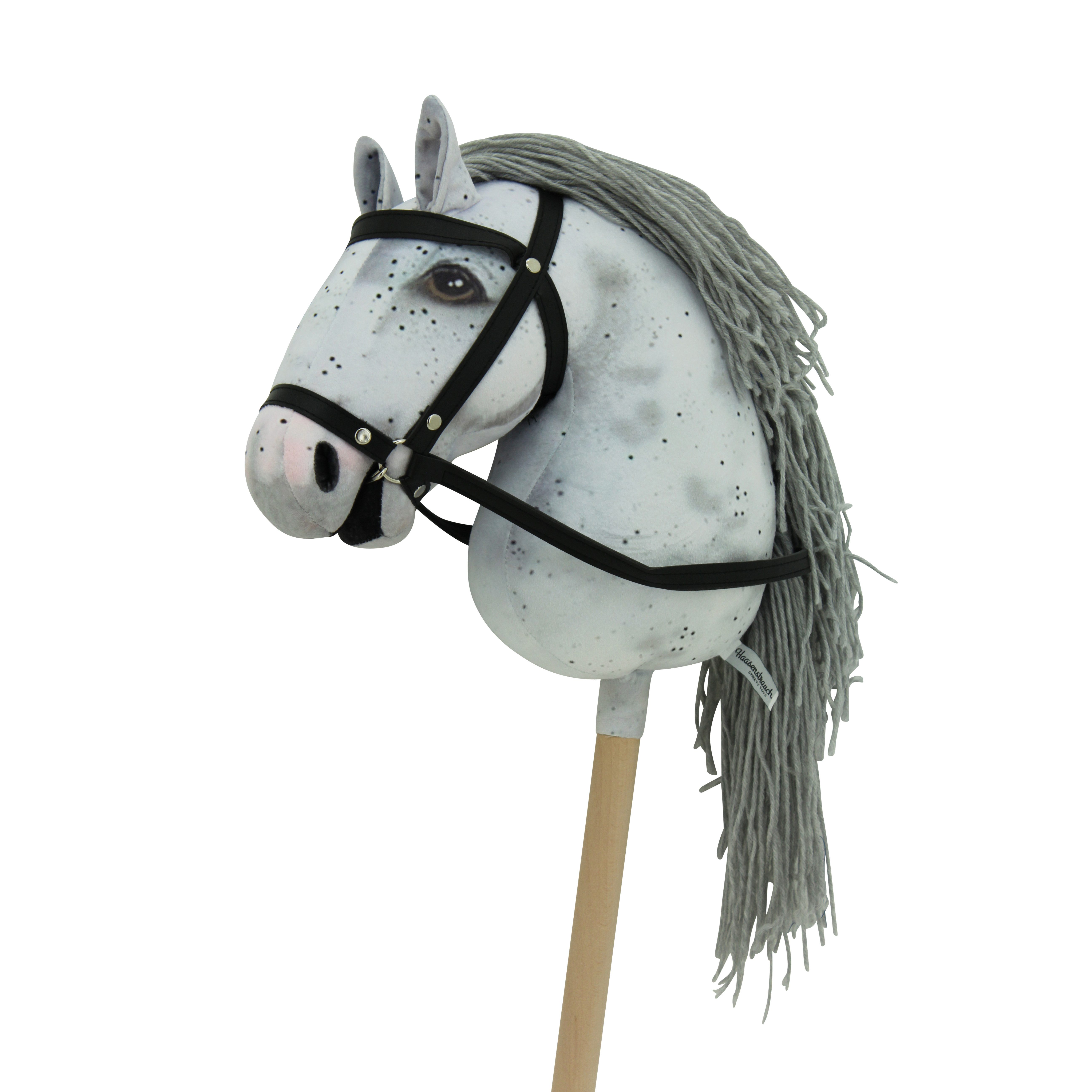 Haasenstrauch Steckenpferd Hobby Horse Steckenpferd – Pferd für Kinder weiß schwarz