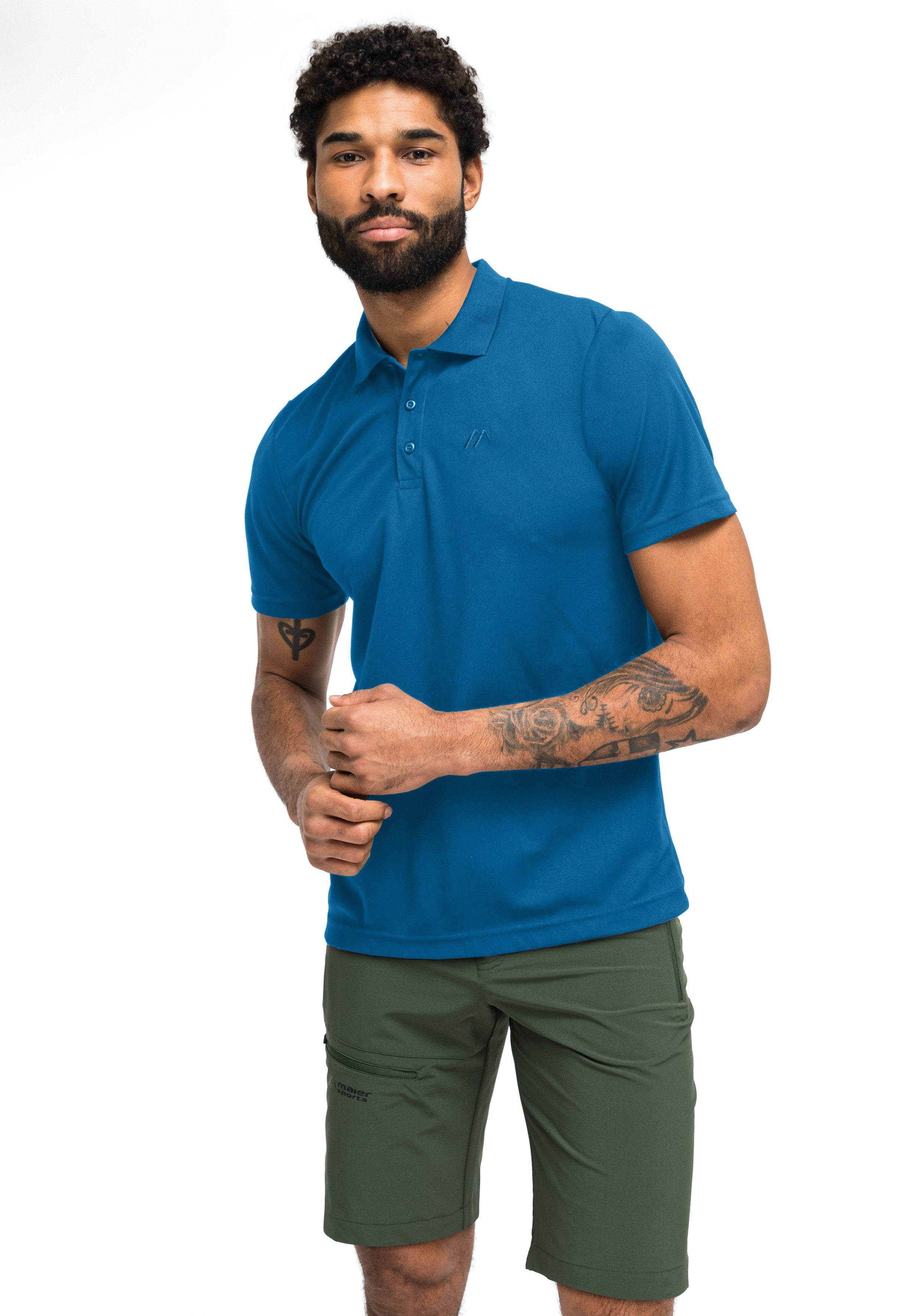 Maier Sports Poloshirt Ulrich Herren Polo kurzarm, leichtes Shirt, Funktionsshirt mit Kragen Reg Fit