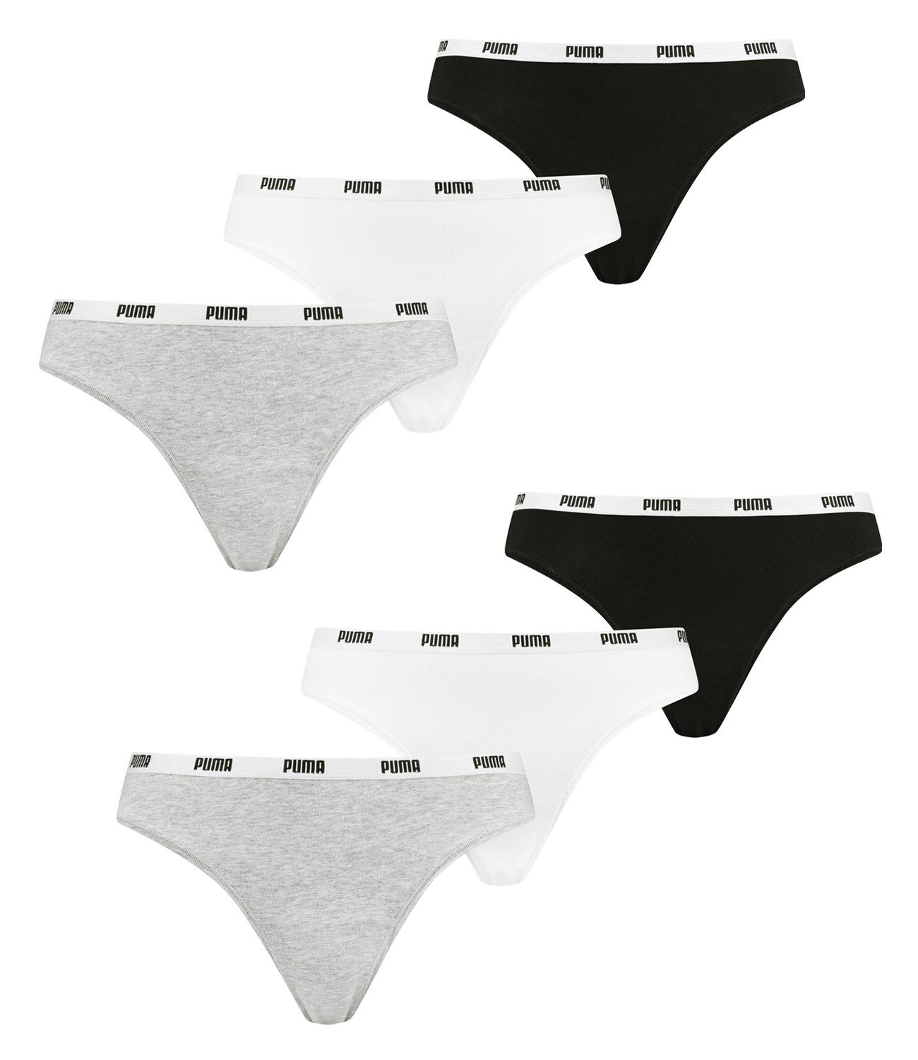 PUMA String 6er Pack Iconic Strings (6-St., 6 Stück) mit elastischem Bund
