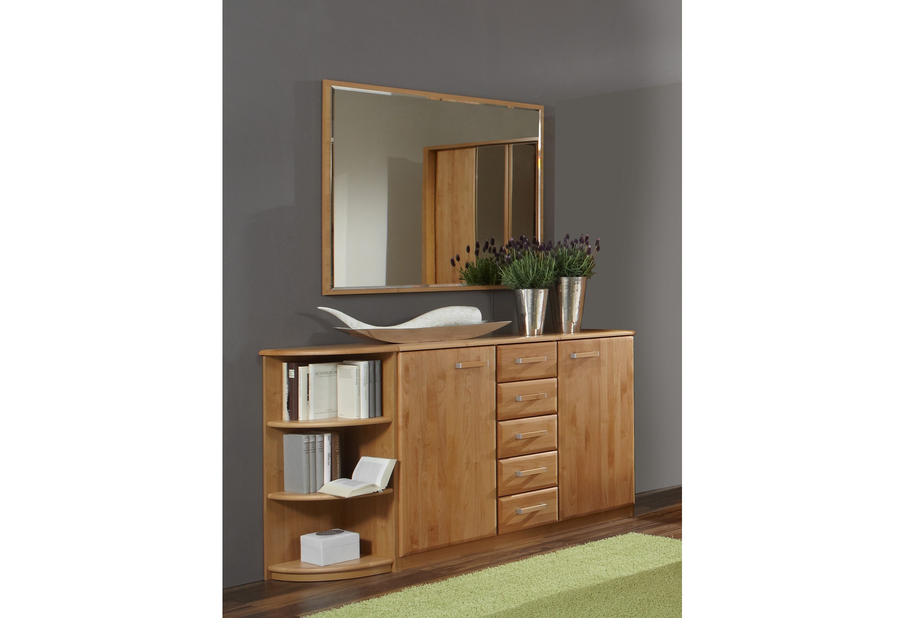 WIEMANN Kombikommode Lausanne, teilmassive Erle, stilvoller Landhausstil, Made in Germany