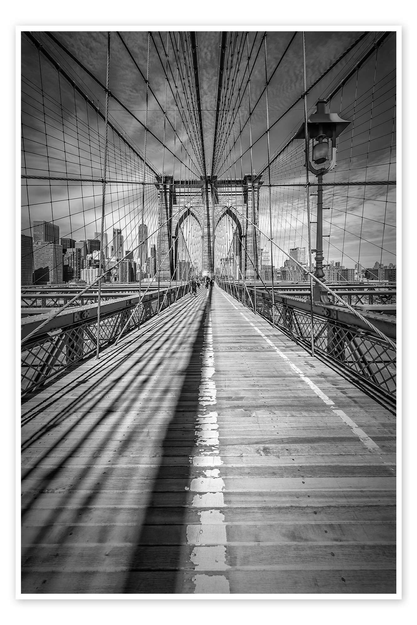 Posterlounge Wandbild NEW YORK CITY Brooklyn Bridge, Melanie Viola, erhältlich als Poster, Leinwandbild, Wandsticker oder Acrylglasbild