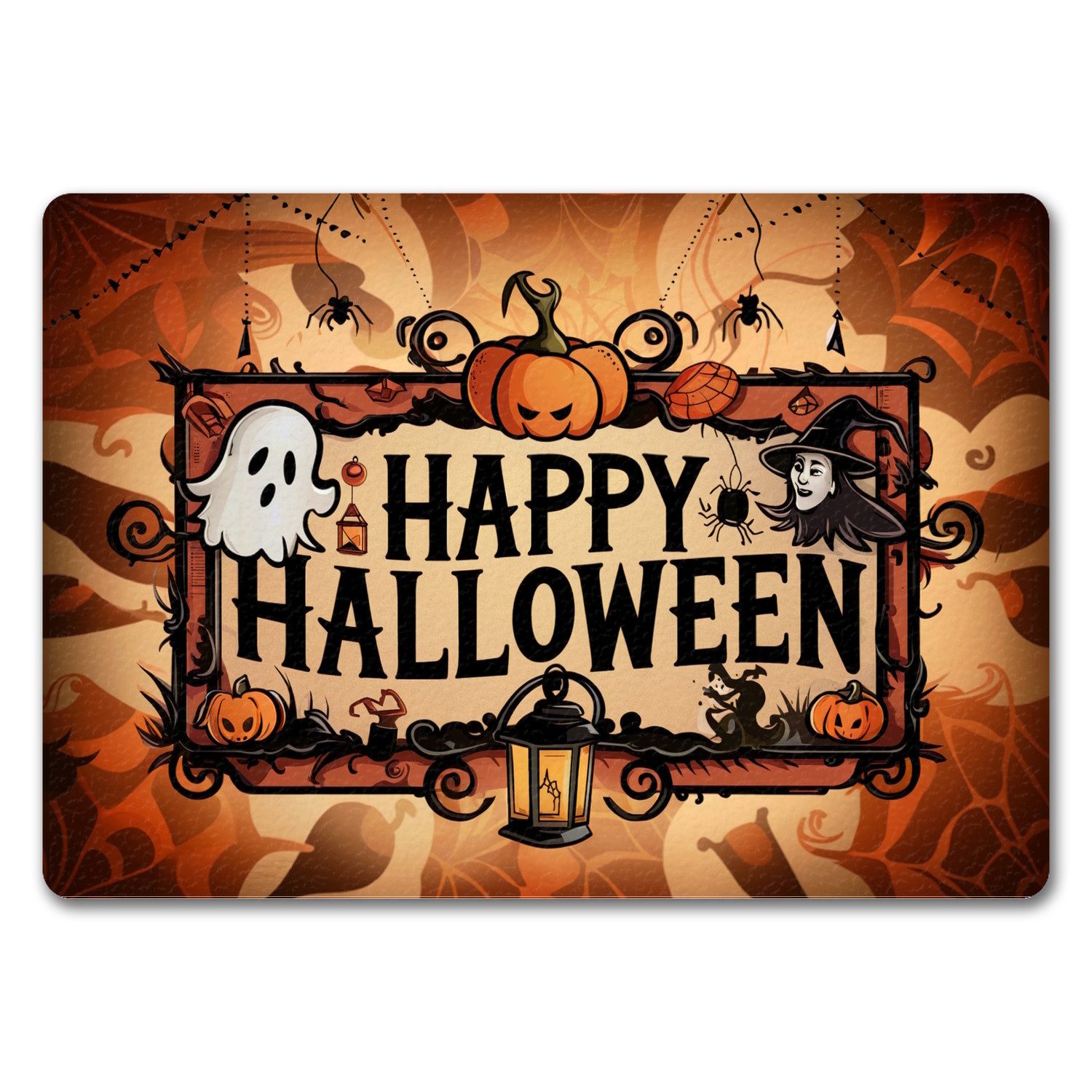 speecheese Fußmatte Happy Halloween Fußmatte in 35x50 cm ohne Rand mit Geistern und