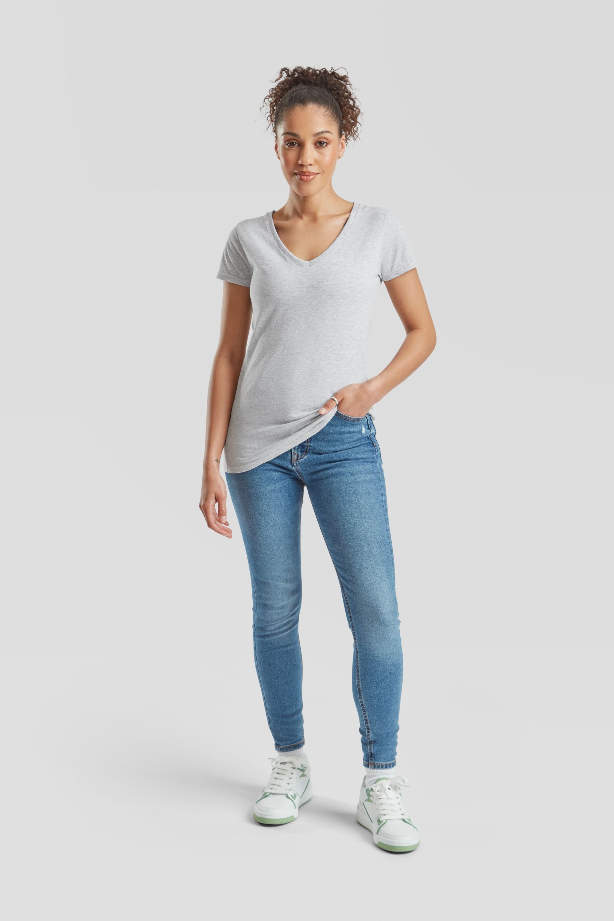 Fruit of the Loom V-Shirt Ladies Valueweight V-Neck T günstig online kaufen