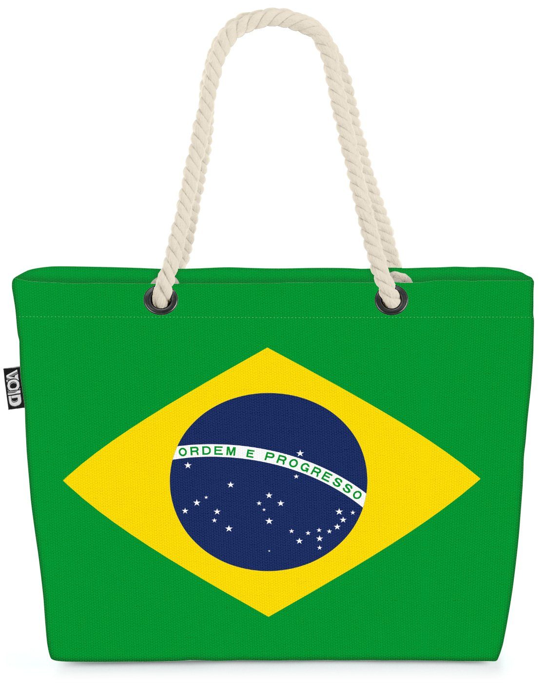 VOID Strandtasche (1-tlg), Brasilien Flagge WM Länderflagge Fahne