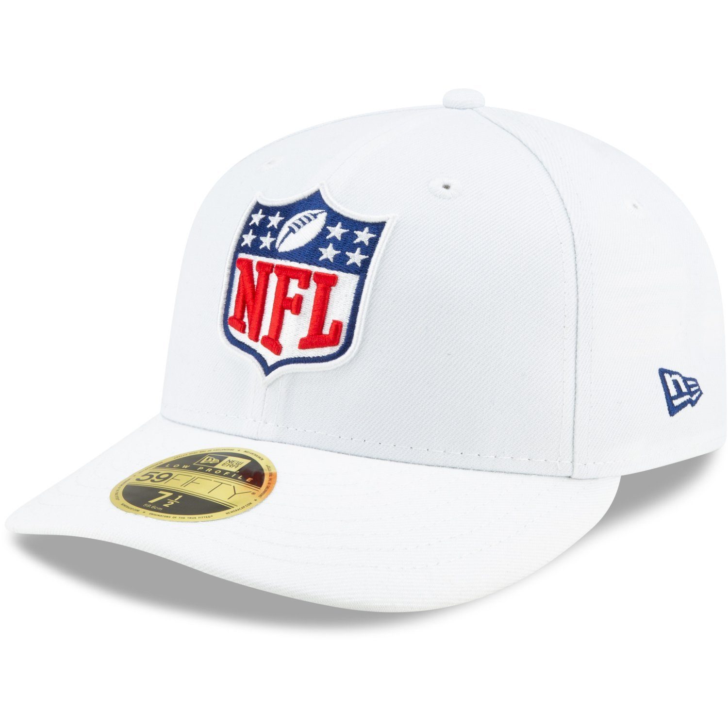 New Era Fitted Cap 59Fifty Low Profile NFL Shield Logo Weiß