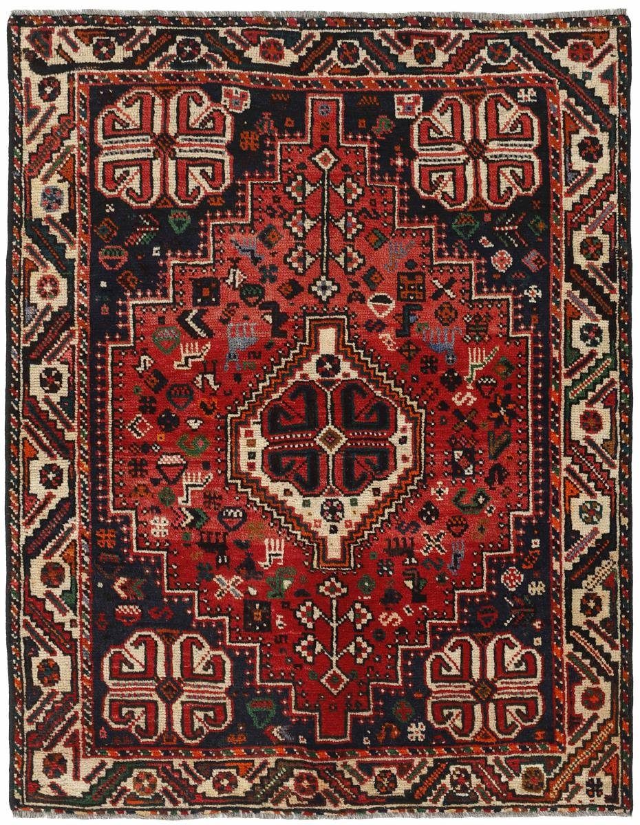Orientteppich Shiraz 148x193 Handgeknüpfter Orientteppich / Perserteppich, Nain Trading, rechteckig, Höhe: 10 mm