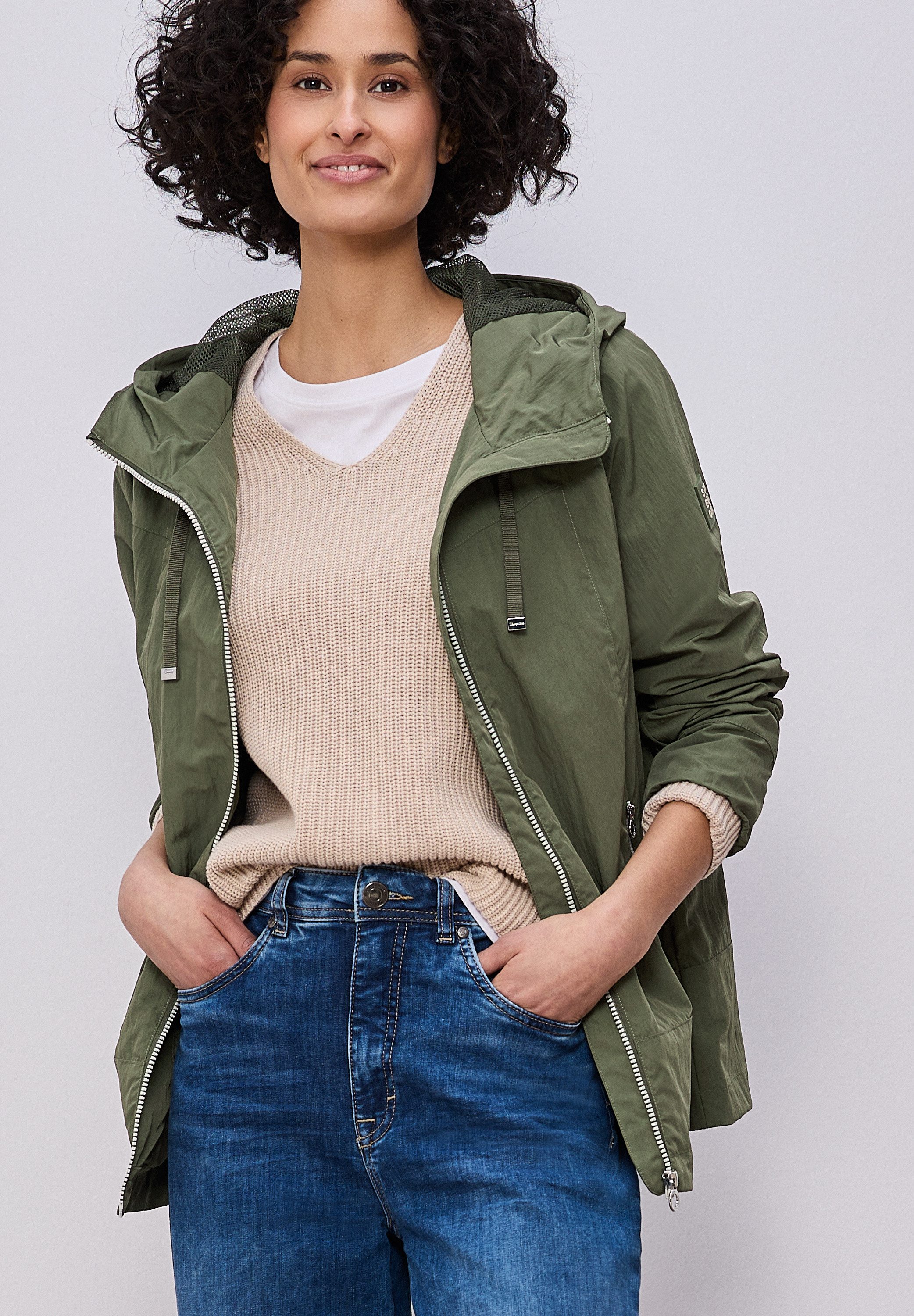 STREET ONE Windbreaker mit Kapuze mit Tunnelzugband günstig online kaufen