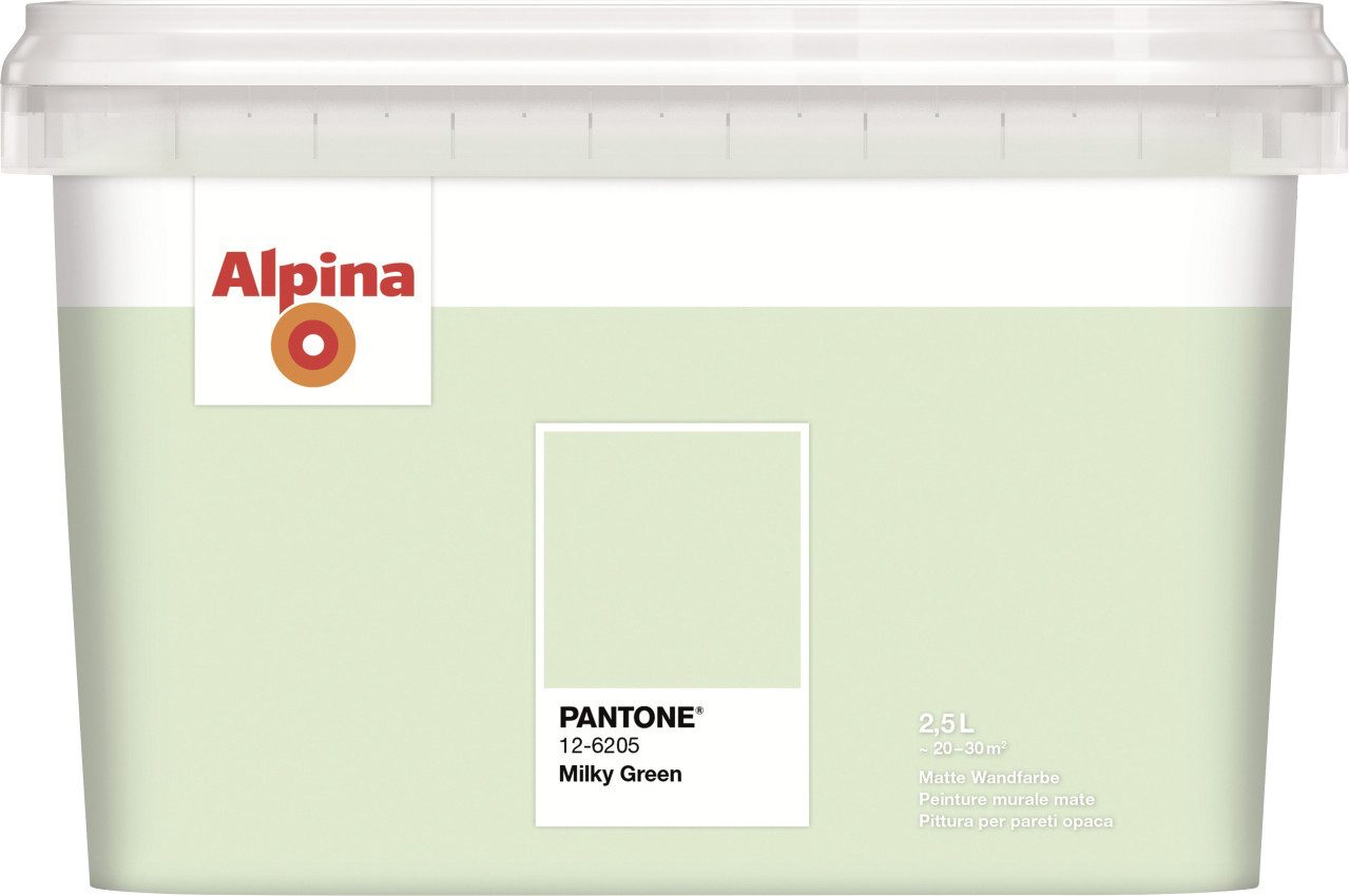 Alpina Wandfarbe Alpina Wandfarbe Pantone matt milky green 2,5 L