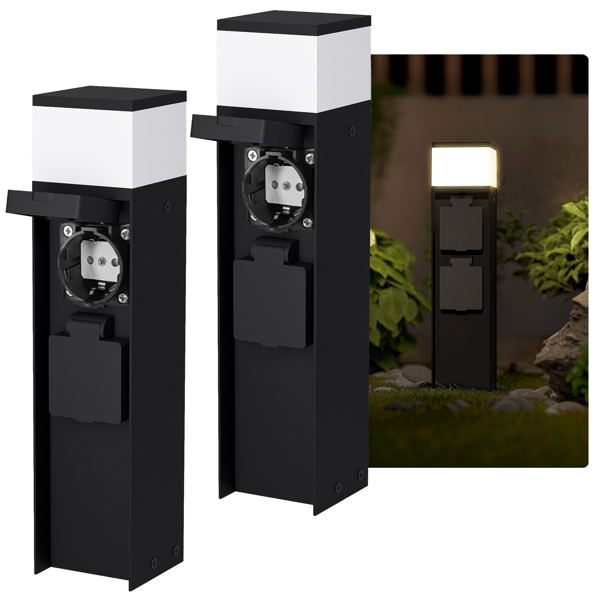 SSC-LUXon LED Gartenstrahler Pollerleuchte ZAVO schwarz günstig online kaufen