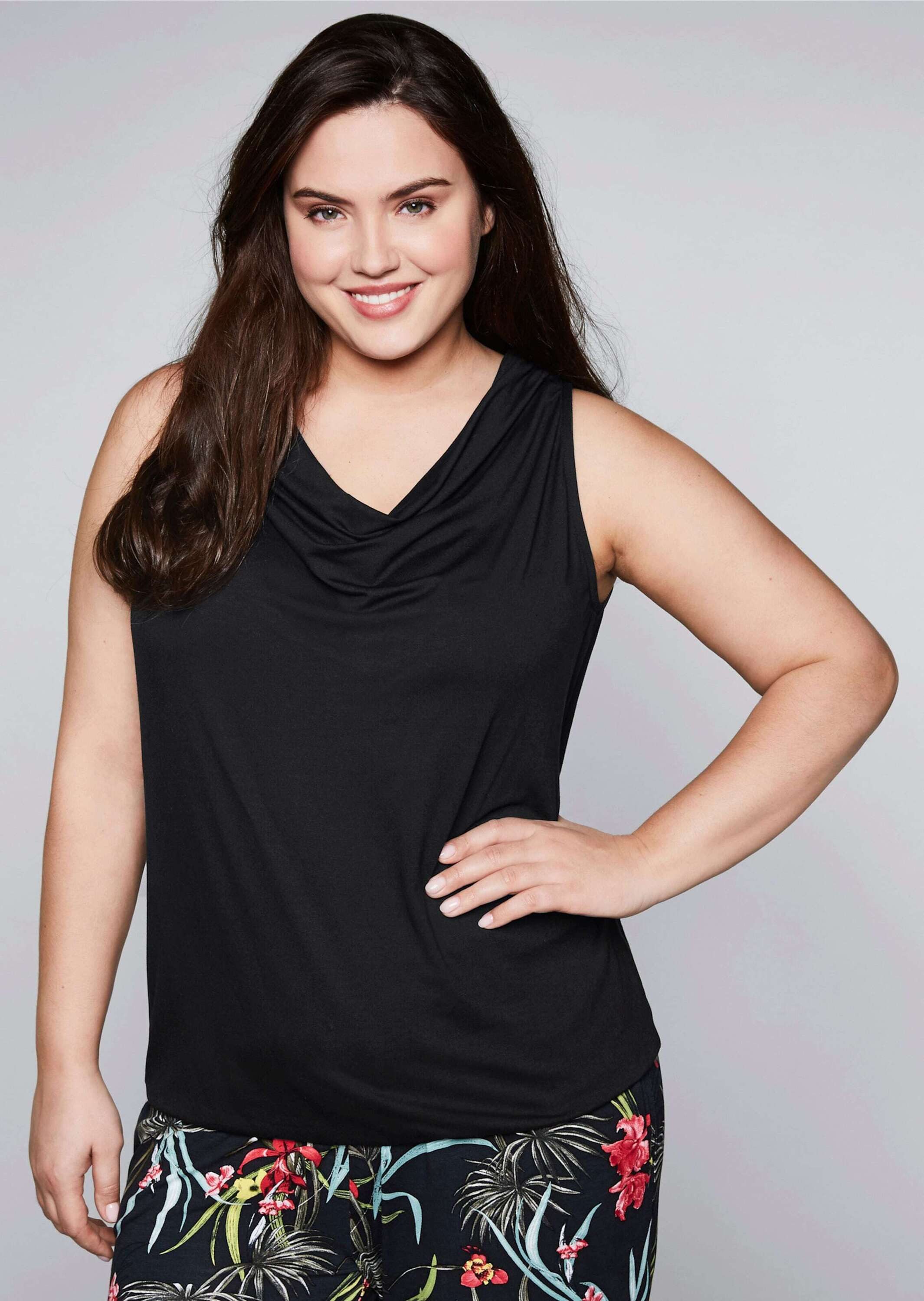 Sheego Shirttop Tanktop Ärmellos günstig online kaufen