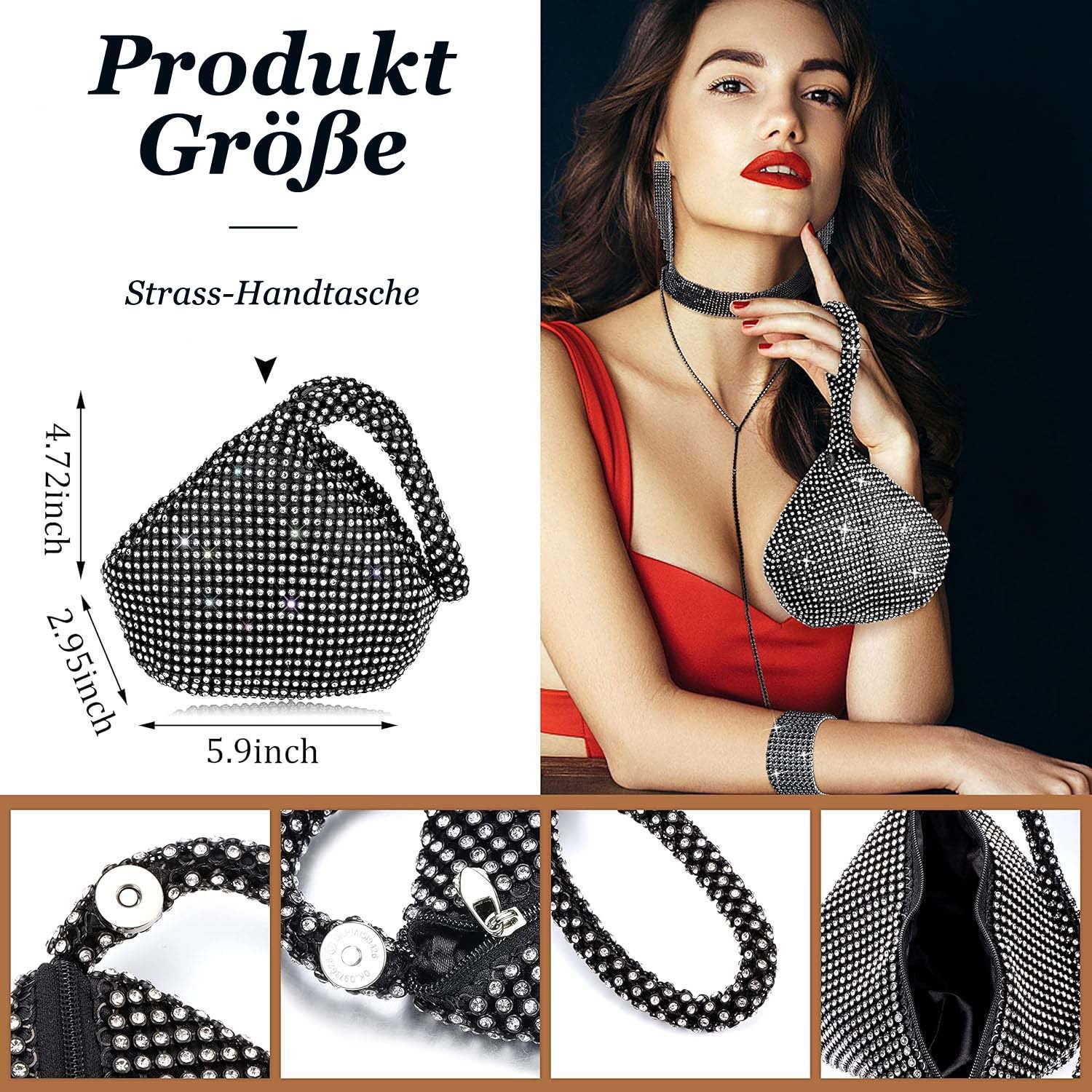 Coonoor Schmuckset 4-teiliges Damen Kristall Schmuckset, günstig online kaufen