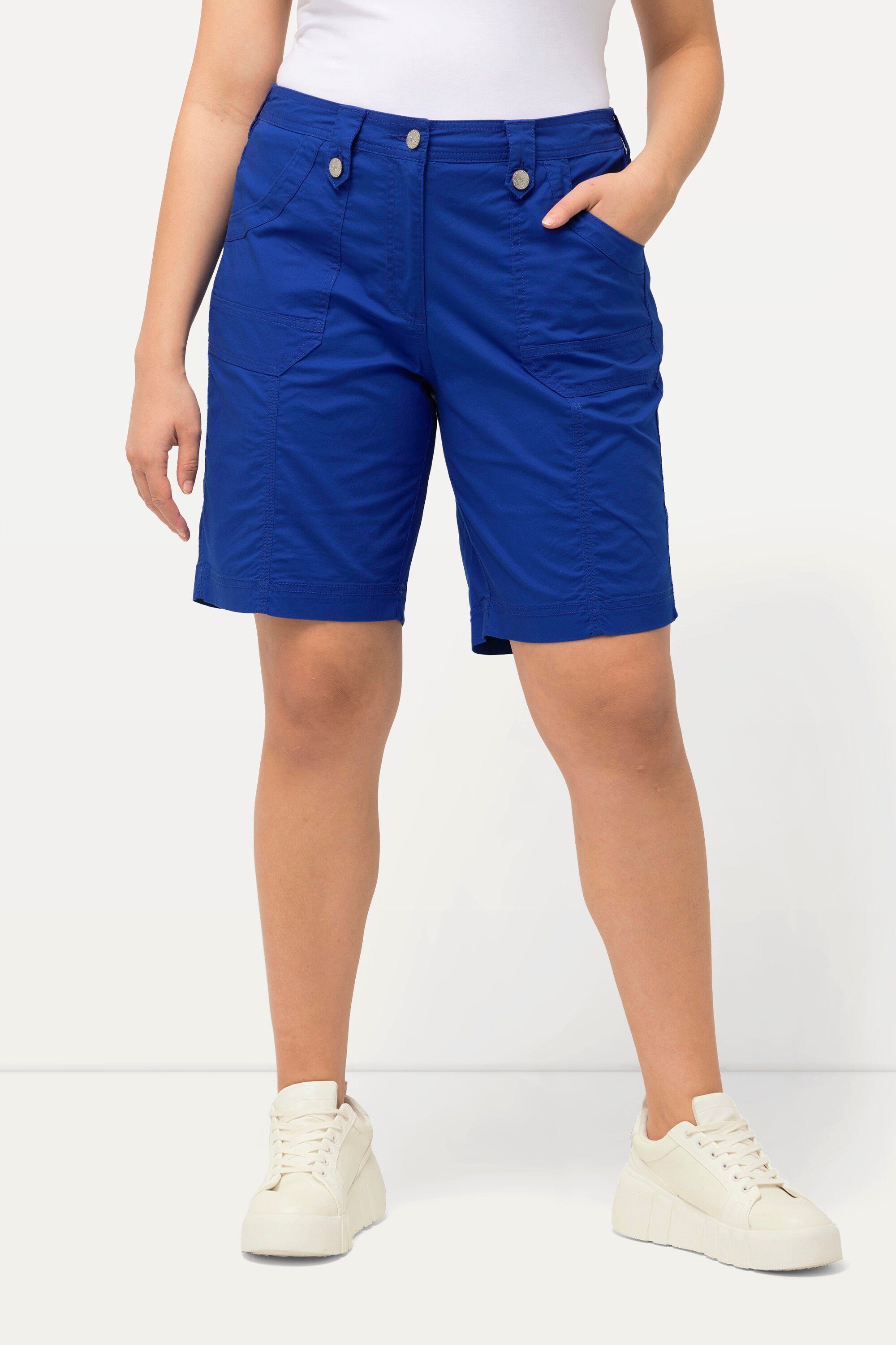 Ulla Popken Funktionshose Cargo-Bermuda Komfortbund 4-Pocket-Schnitt günstig online kaufen