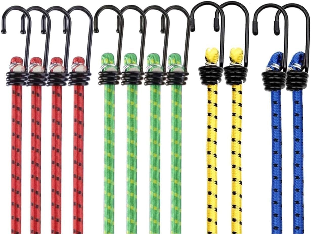 Baumarktic Spanngurt 10x Expander & Gepäckspanner - Gummiseile mit Haken zur Befestigung (Packung, 10-St) verschiedene Длинаn