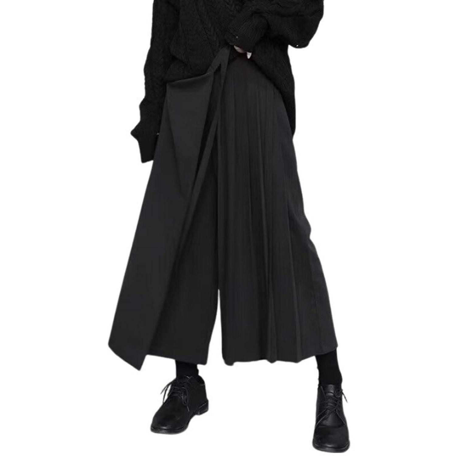 LuxusKollektion Culotte Skorts Damen asymmetrisch schwarz M