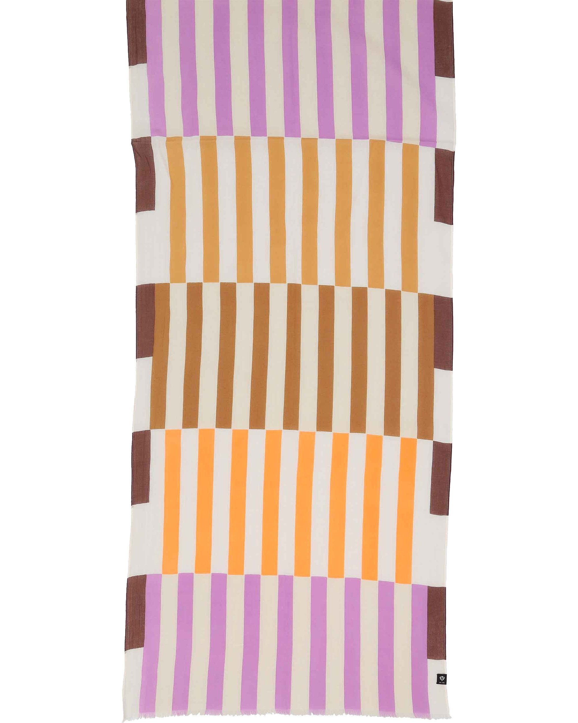 Fraas Modeschal Schal mit Streifen im Retro-Design aus Baumwolle, (keine)