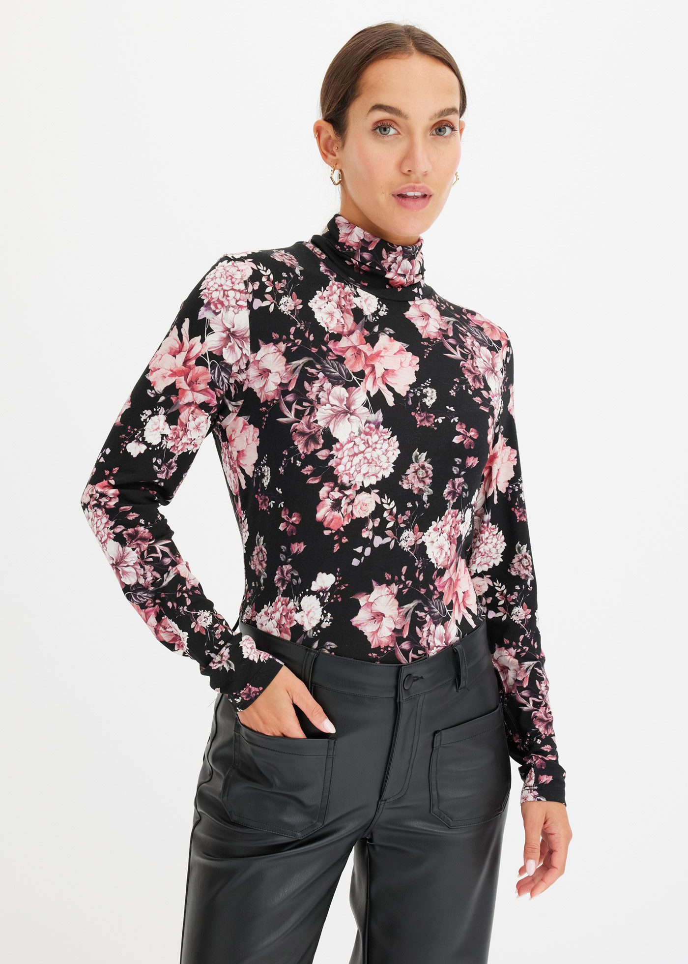 bonprix Langarmshirt Langarmshirt aus softem Viskose-Mix günstig online kaufen