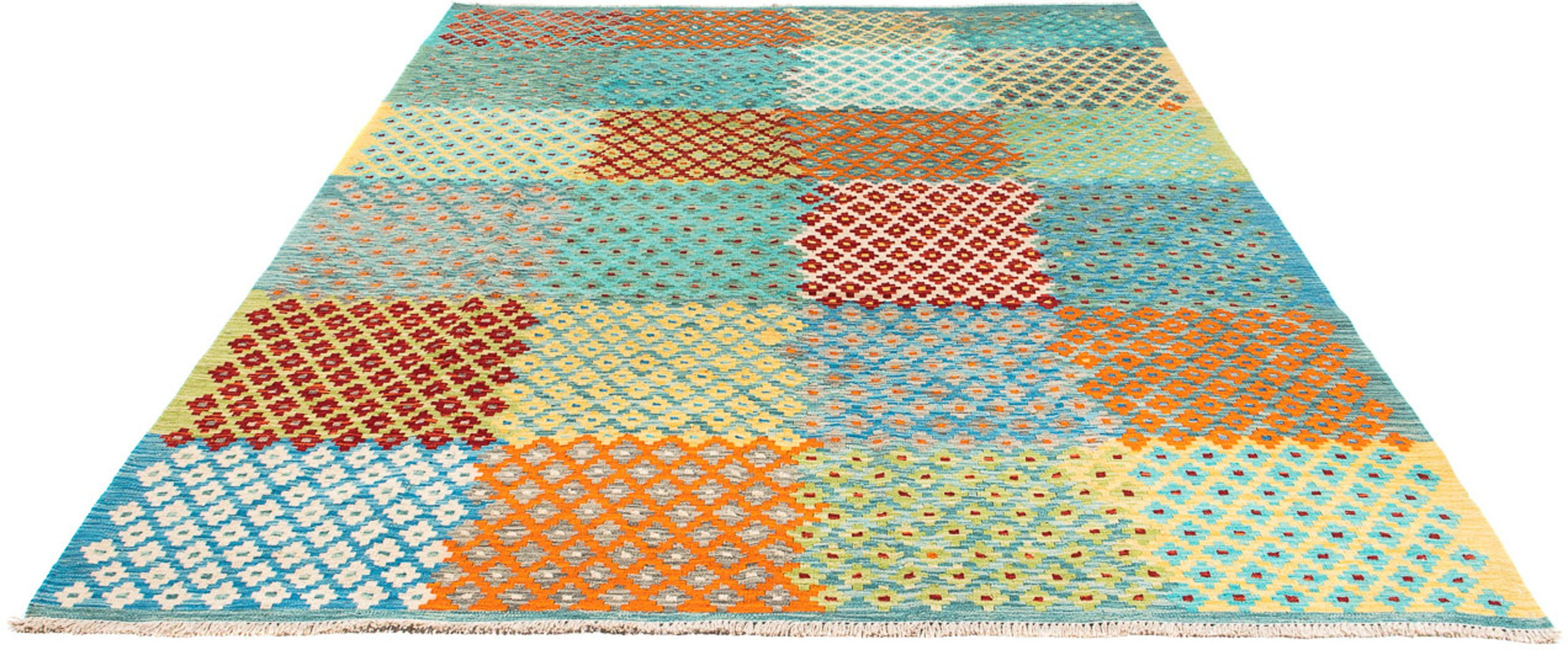 Wollteppich Kelim - Splash - 293 x 210 cm - mehrfarbig, morgenland, rechteckig, Höhe: 4 mm, Wohnzimmer, Einzelstück