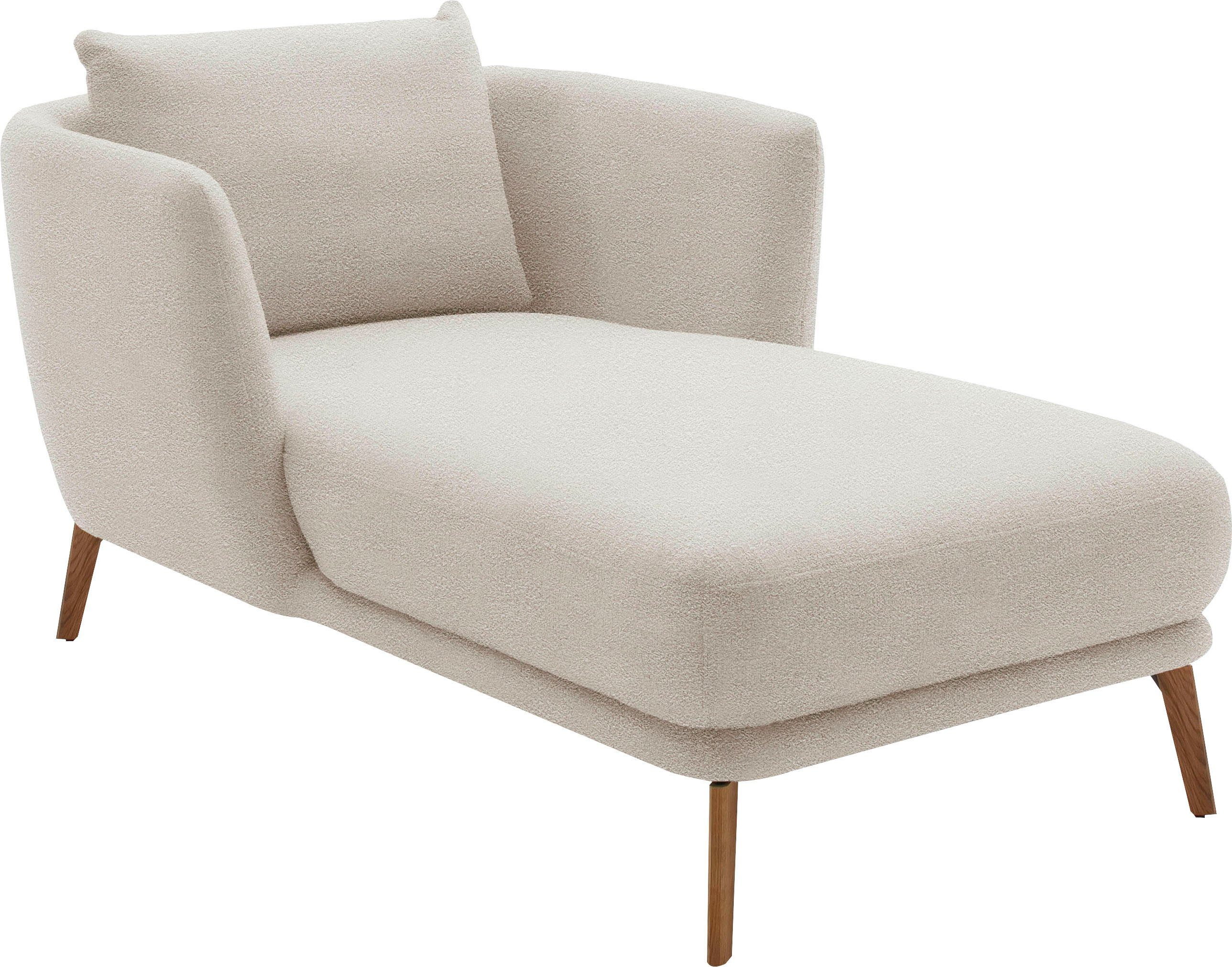 SCHÖNER WOHNEN-Kollektion Chaiselongue Pearl - 5 Jahre Hersteller-Garantie, auch in Bouclé. Füße Massivholz, Loveseat und Loungesessel, Maße (B/H/T): 101/71/161 cm