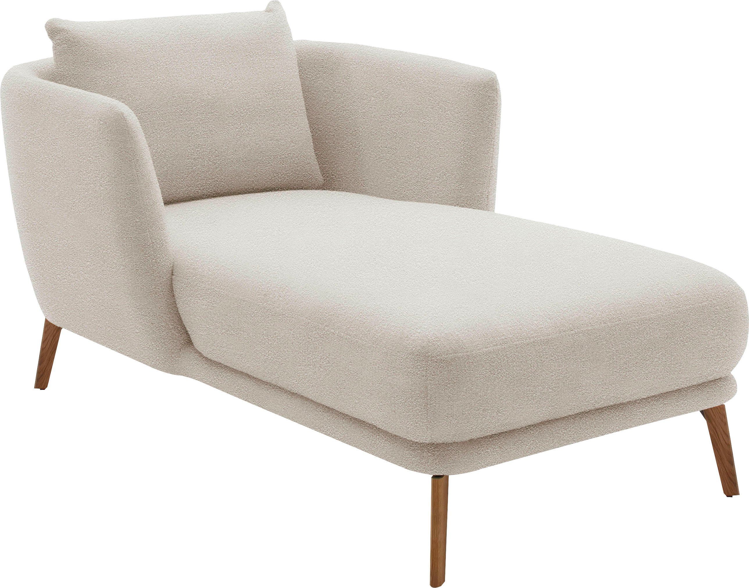 SCHÖNER WOHNEN-Kollektion Chaiselongue Pearl - 5 Jahre Hersteller-Garantie, auch in Bouclé. Füße Massivholz, Maße (B/H/T): 101/71/161 cm