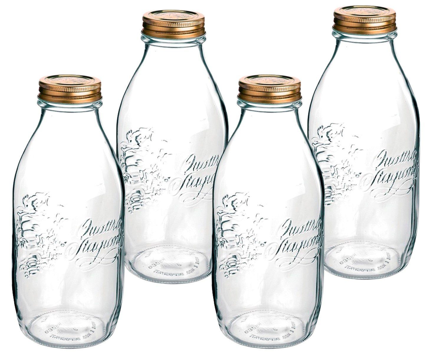 Vorratsglas Glas Flaschen Quattro Stagioni 1L - 4 Stück