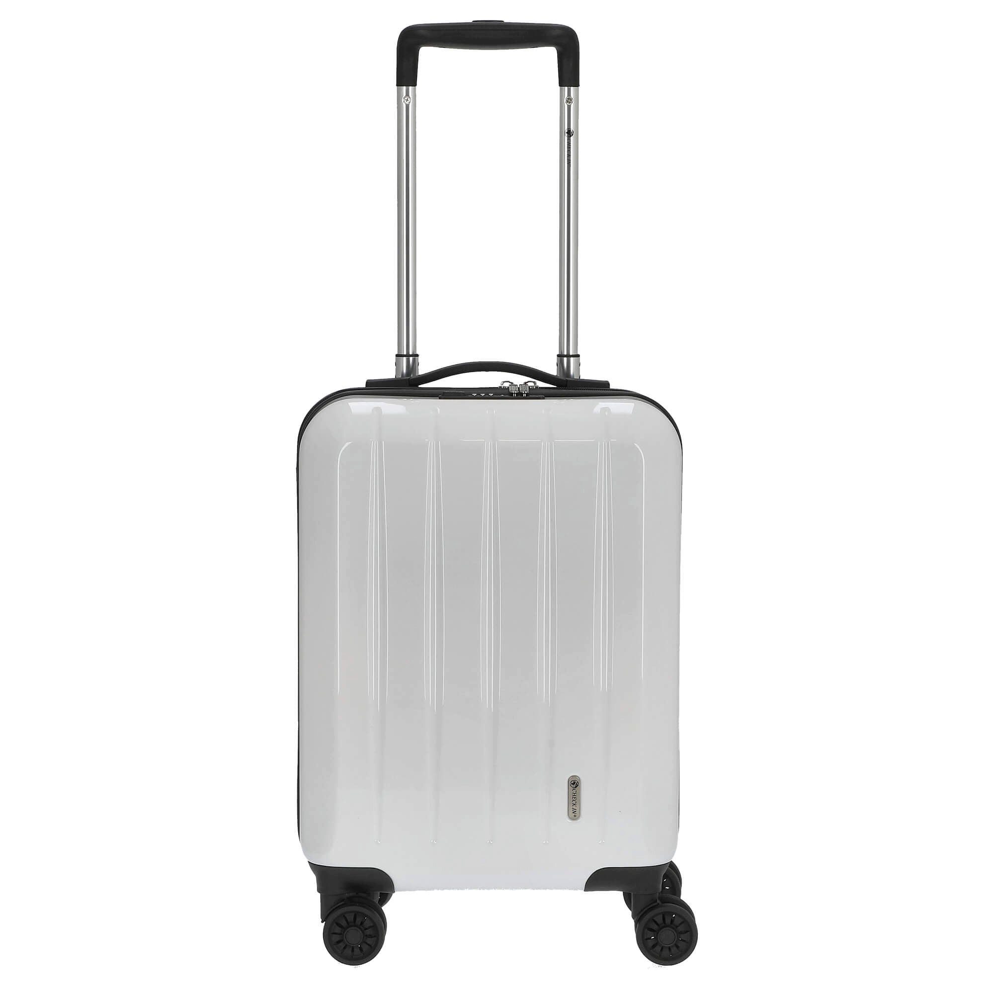 CHECK.IN® Handgepäck-Trolley London 2.0 - 4-Rollen-Trolley 50 cm (weiss), 4 Rollen
