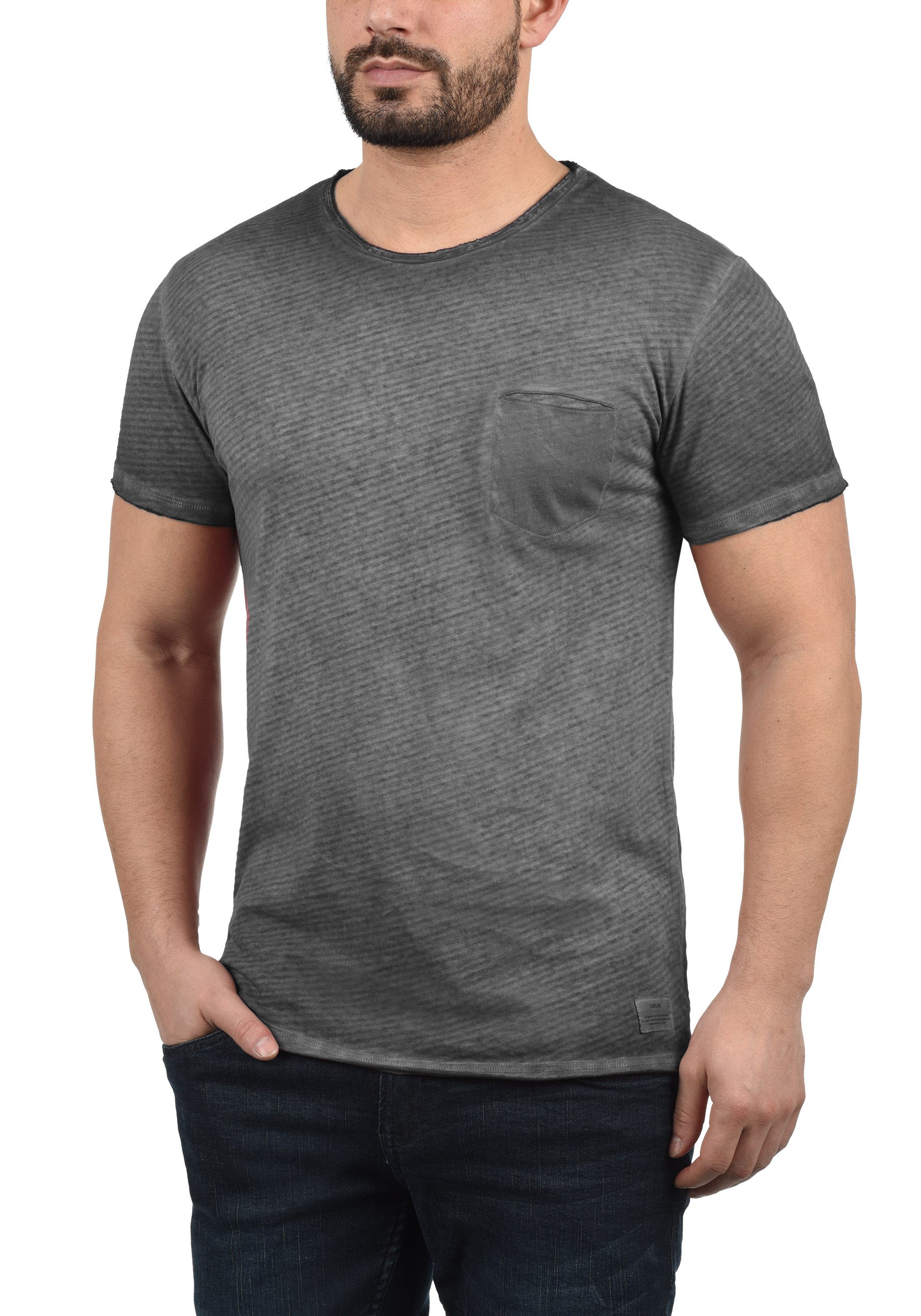 !Solid Rundhalsshirt SDRoy Kurzarmshirt mit Brusttasche günstig online kaufen